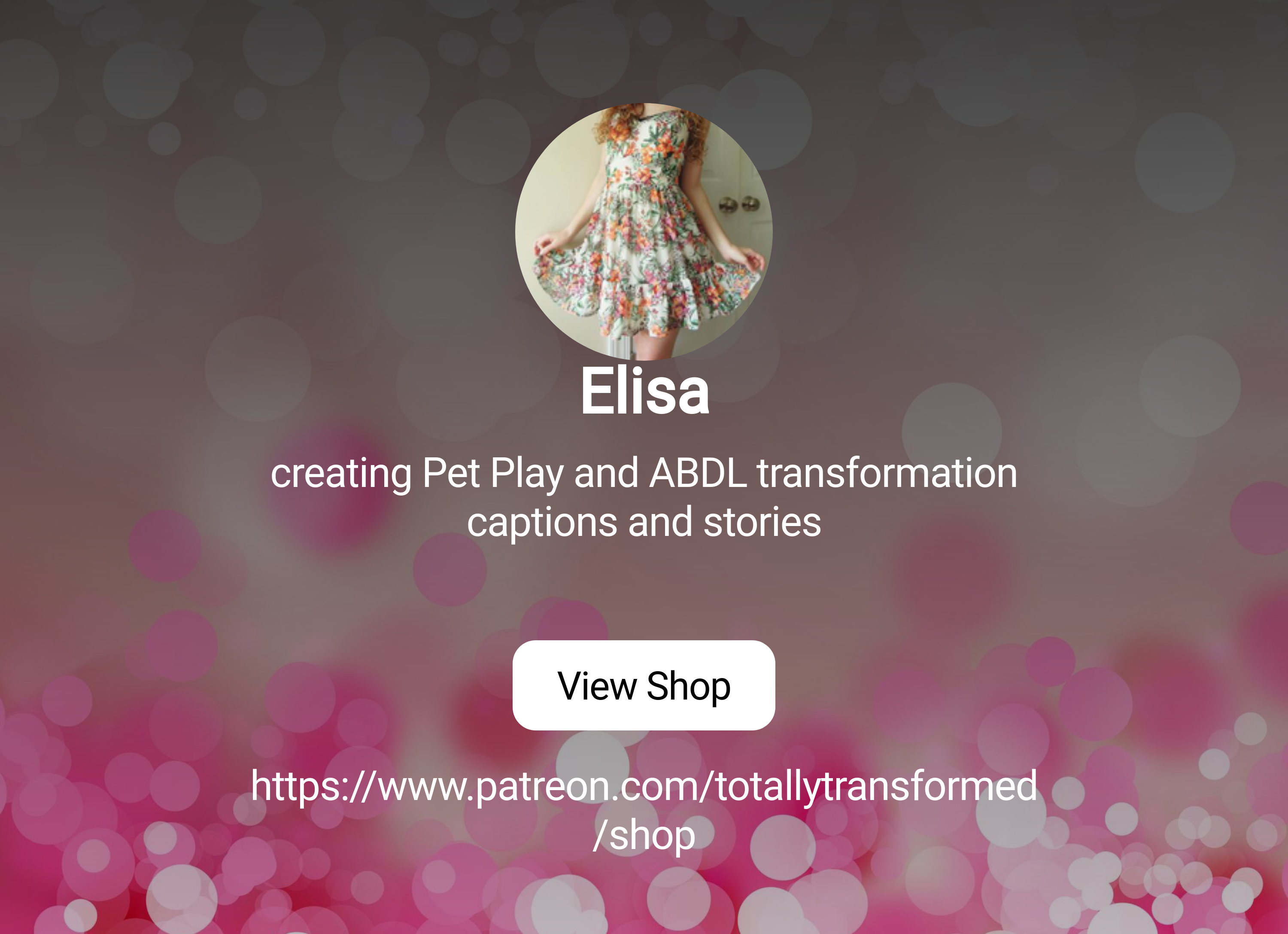 Elisa | creating Pet Play and ABDL transformation captions and stories |  Patreon