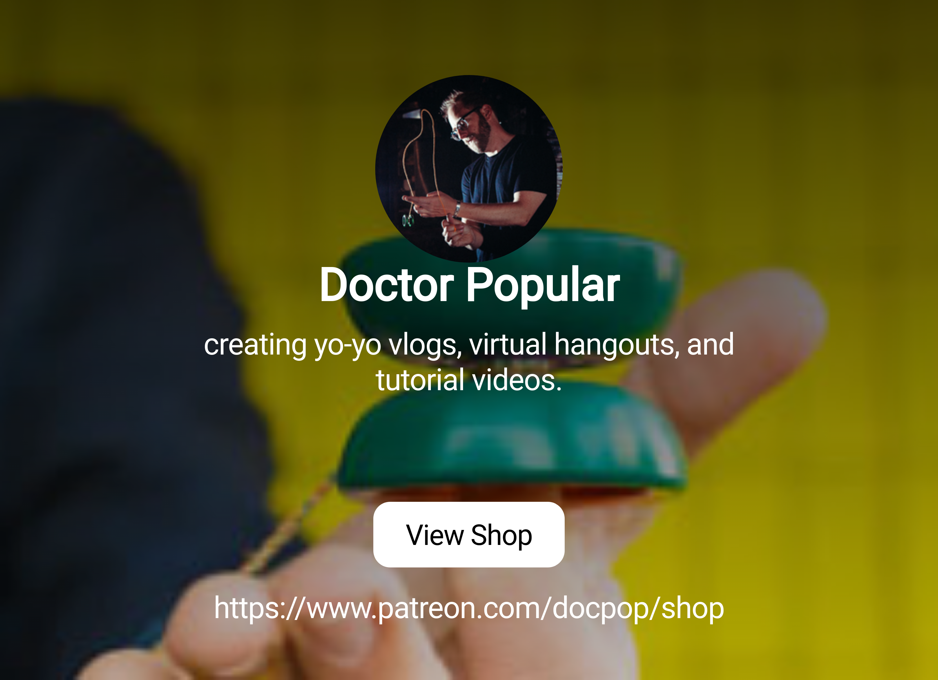 Doctor Popular | creating yo-yo vlogs, virtual hangouts, and tutorial videos.  | Patreon