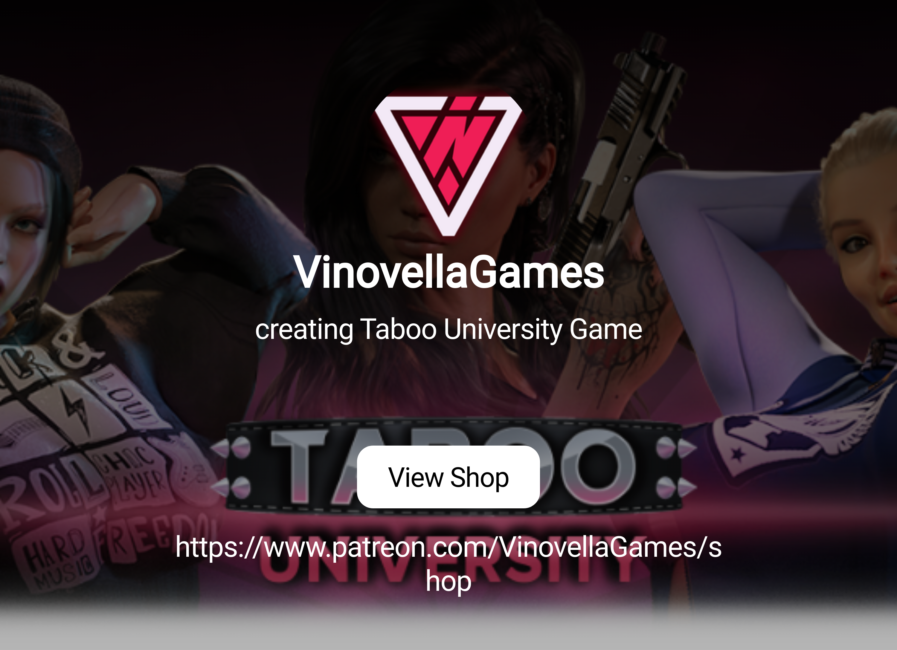 VinovellaGames | creating Taboo University Game | Patreon