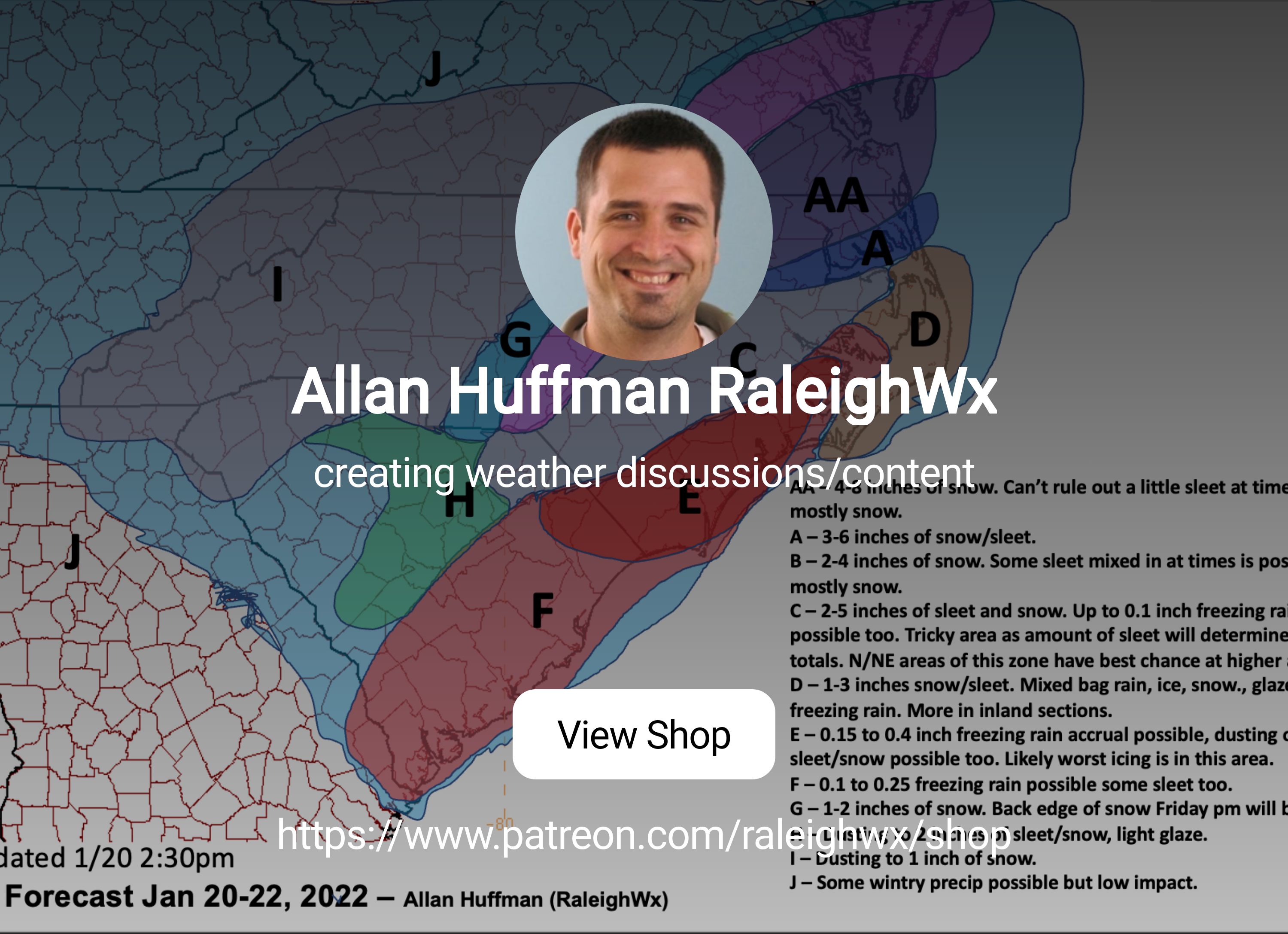 Allan Huffman RaleighWx | creating weather discussionscontent | Patreon