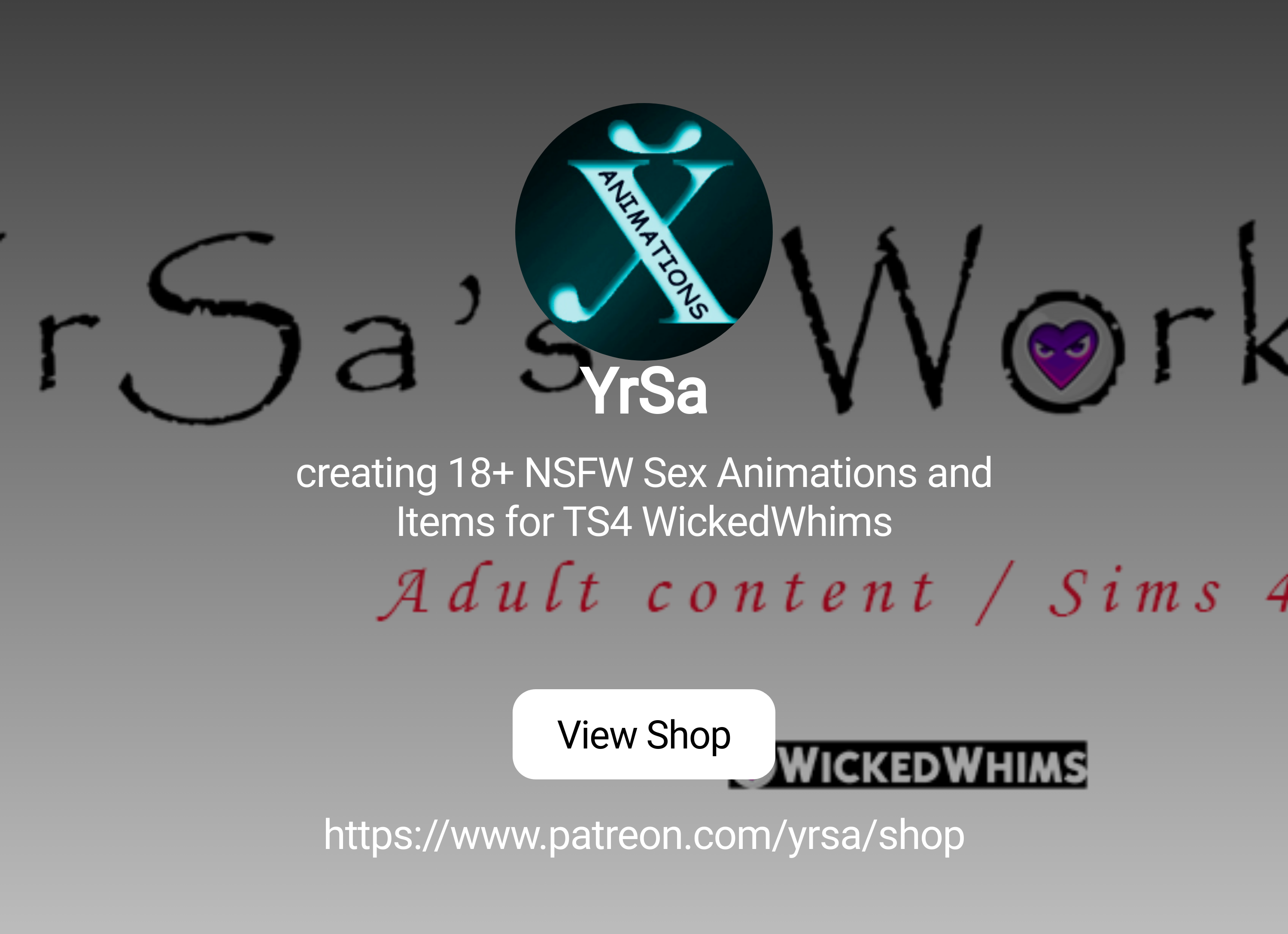 YrSa | creating 18+ NSFW Sex Animations and Items for TS4 WickedWhims |  Patreon