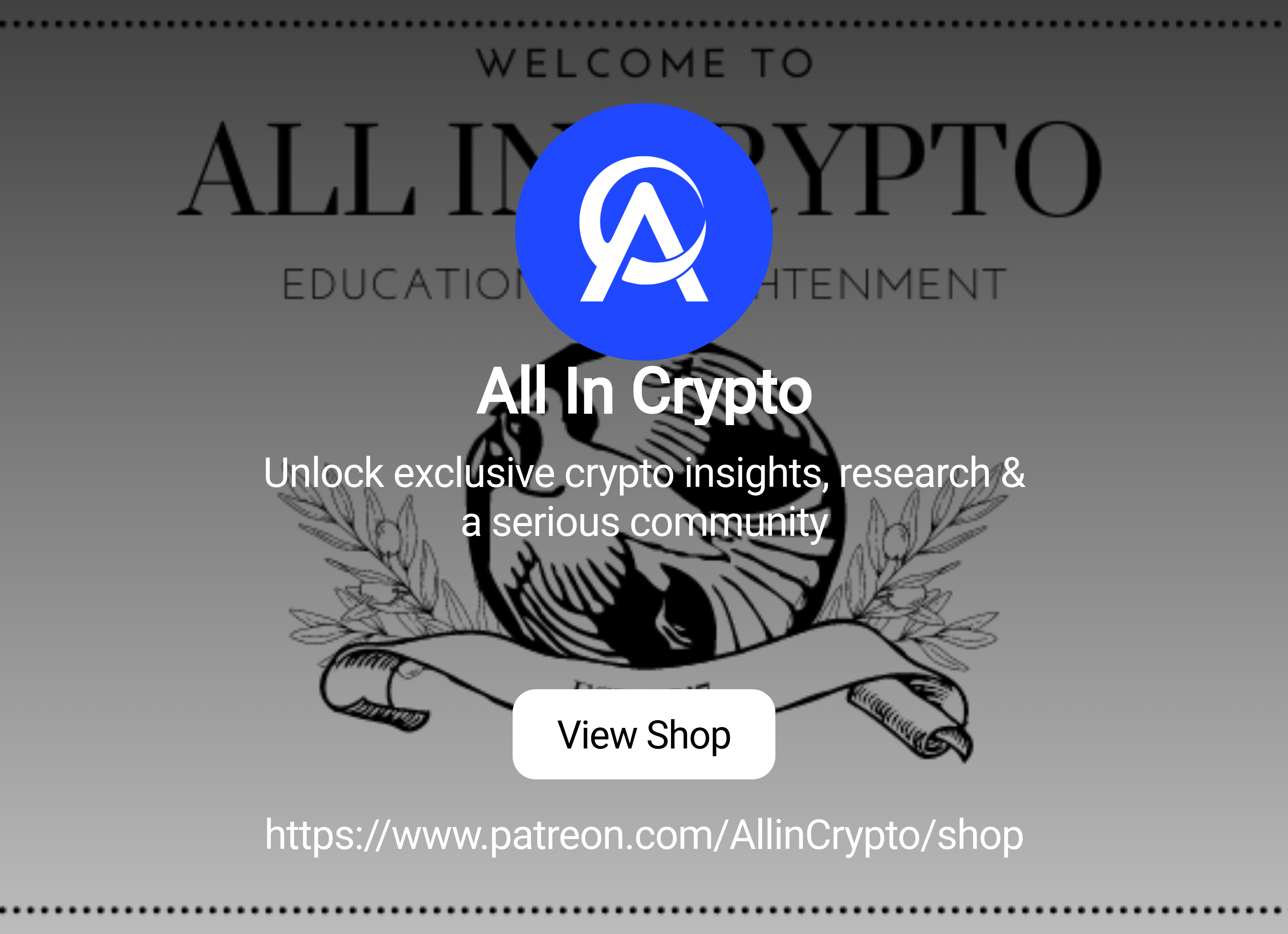 All In Crypto | Unlock exclusive crypto insights, research & a serious  community | Patreon