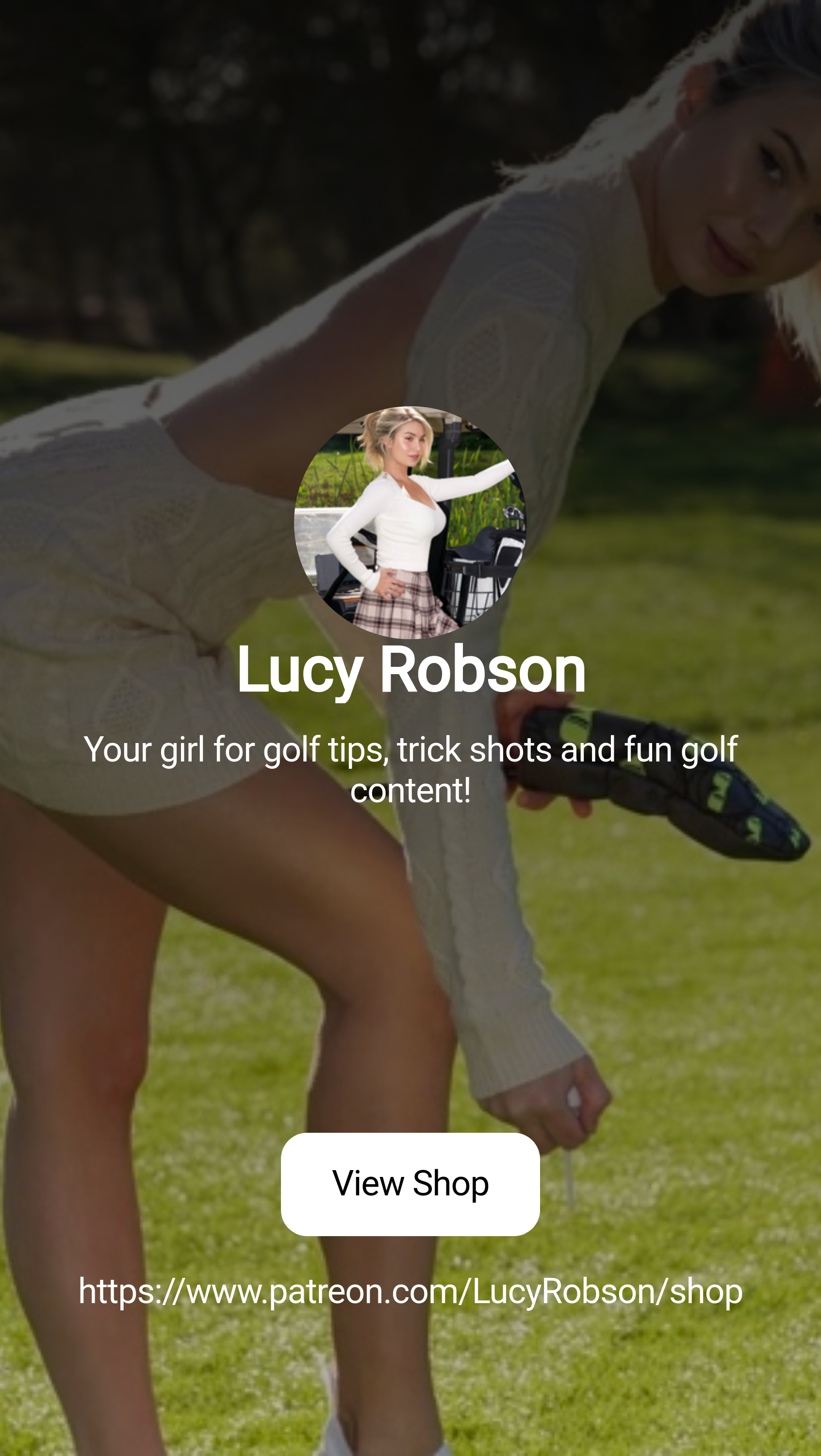 Lucy Robson | Your girl for golf tips, trick shots and fun golf content! |  Patreon