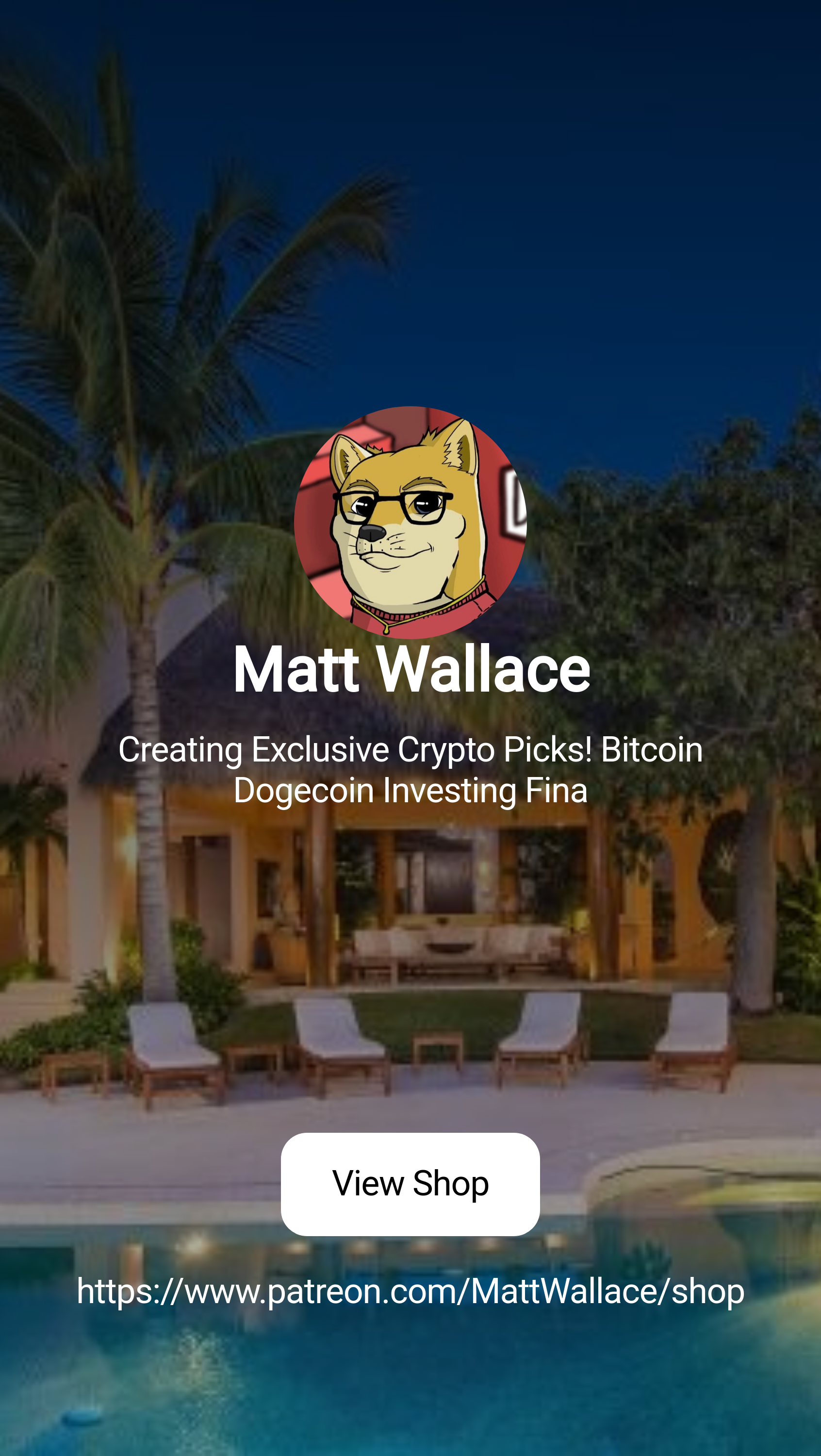 Matt Wallace | Creating Exclusive Crypto Picks! Bitcoin Dogecoin Investing  Fina | Patreon