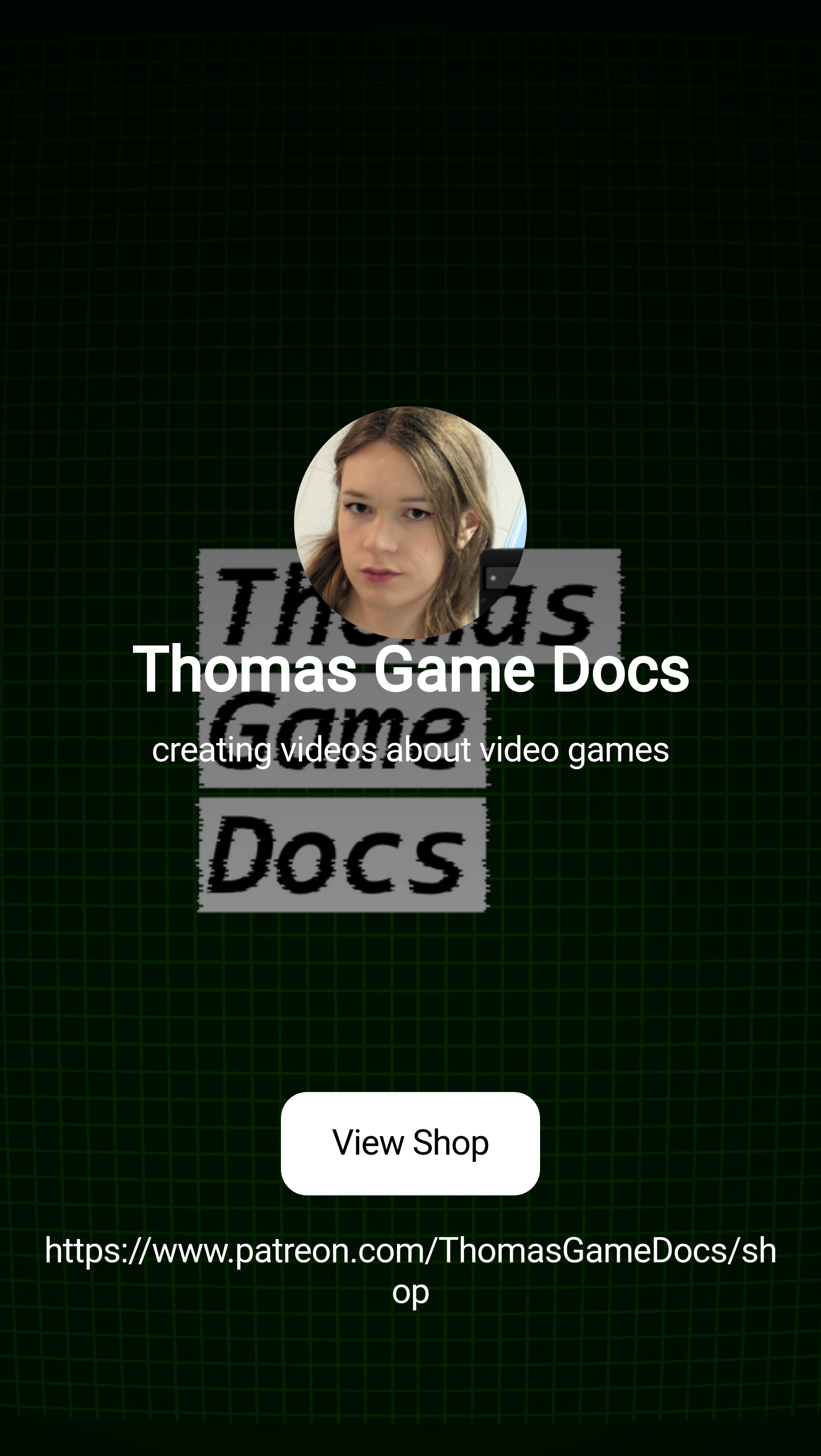 Thomas Game Docs | creating videos about video games | Patreon