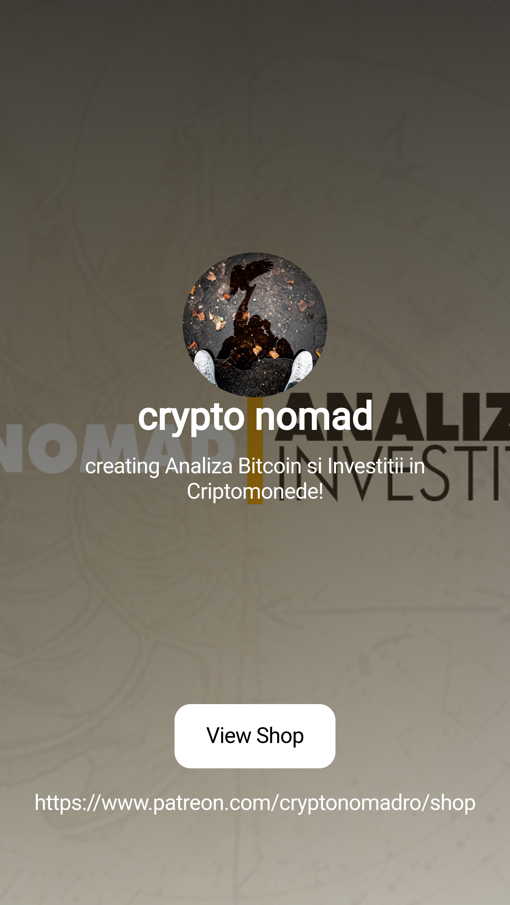 crypto nomad | creating Analiza Bitcoin si Investitii in Criptomonede! |  Patreon