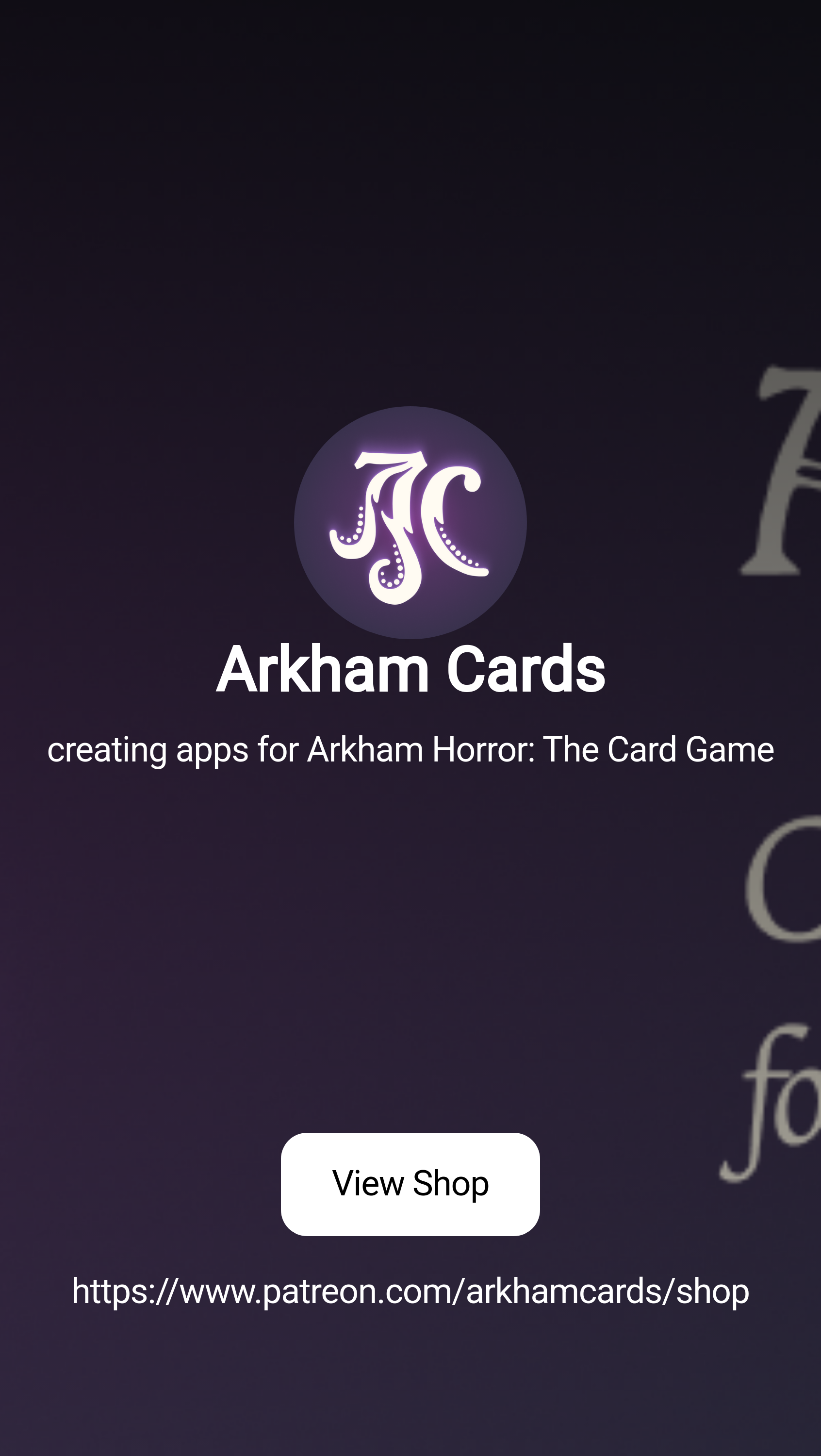 Arkham Cards | creating apps for Arkham Horror: The Card Game | Patreon Arkham Cards | creating apps for Arkham Horror: The Card Game | Patreon