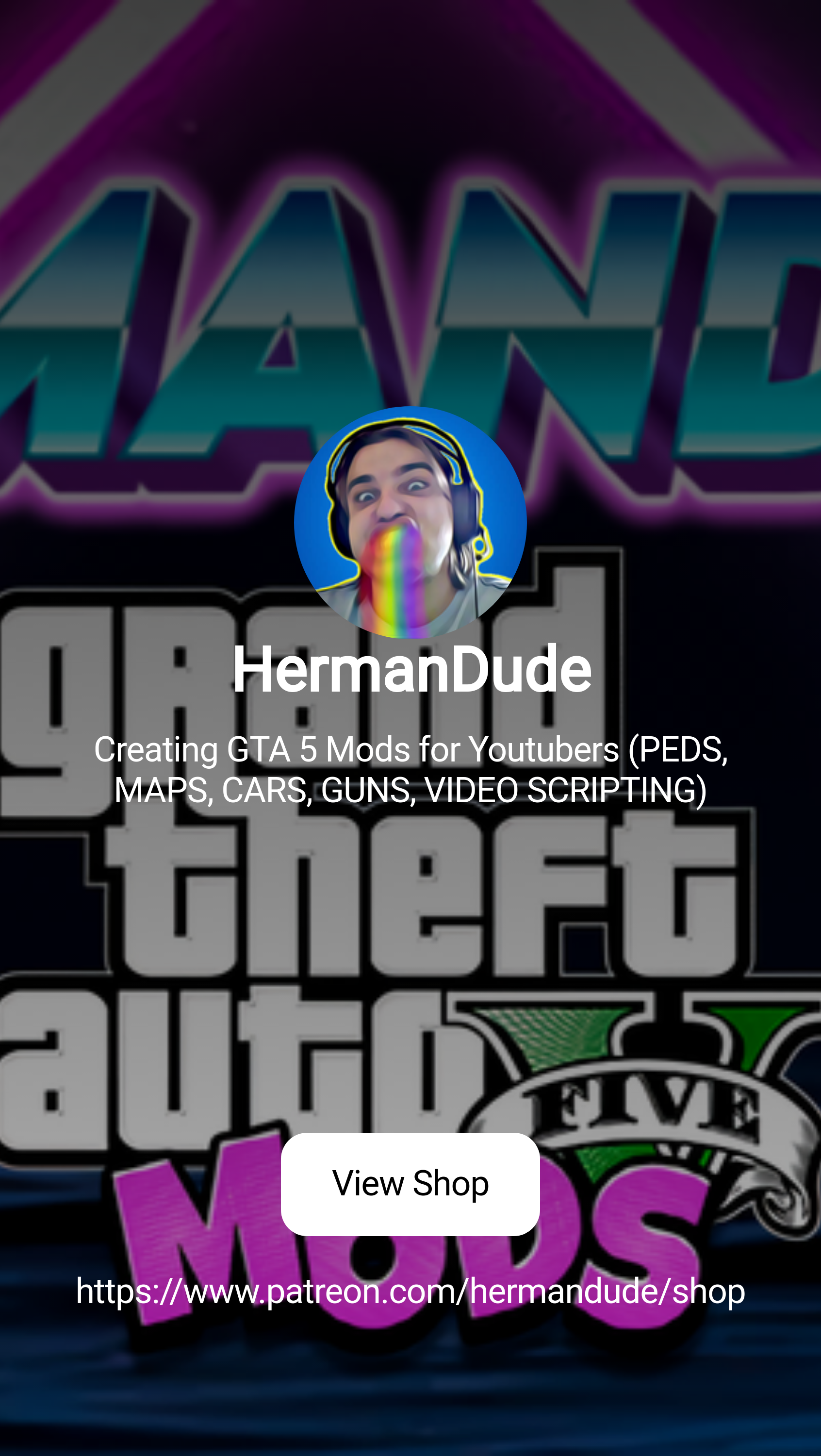 HermanDude | Creating GTA 5 Mods for Youtubers (PEDS, MAPS, CARS, GUNS,  VIDEO SCRIPTING) | Patreon