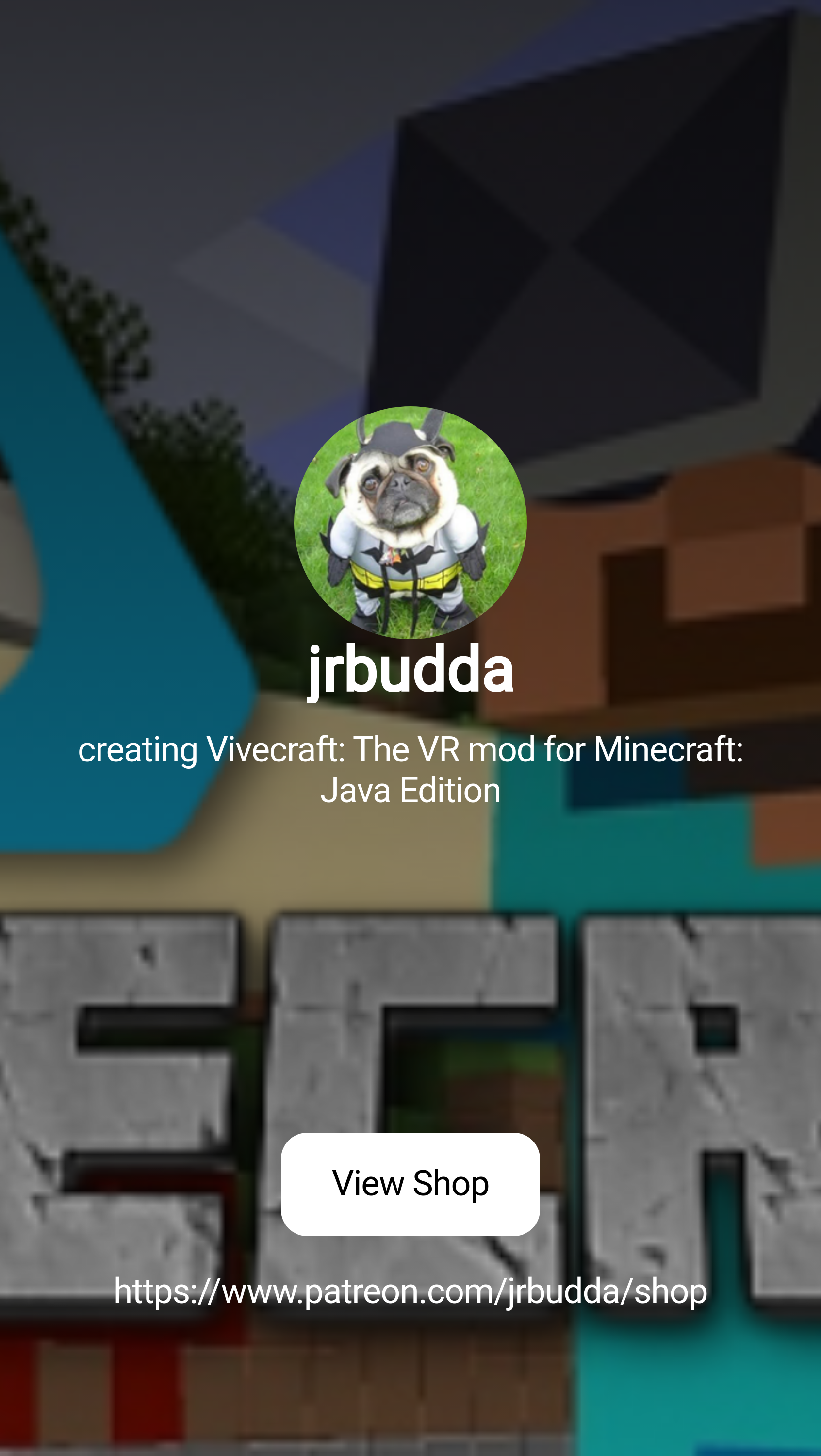 jrbudda | creating Vivecraft: The VR mod for Minecraft: Java Edition |  Patreon