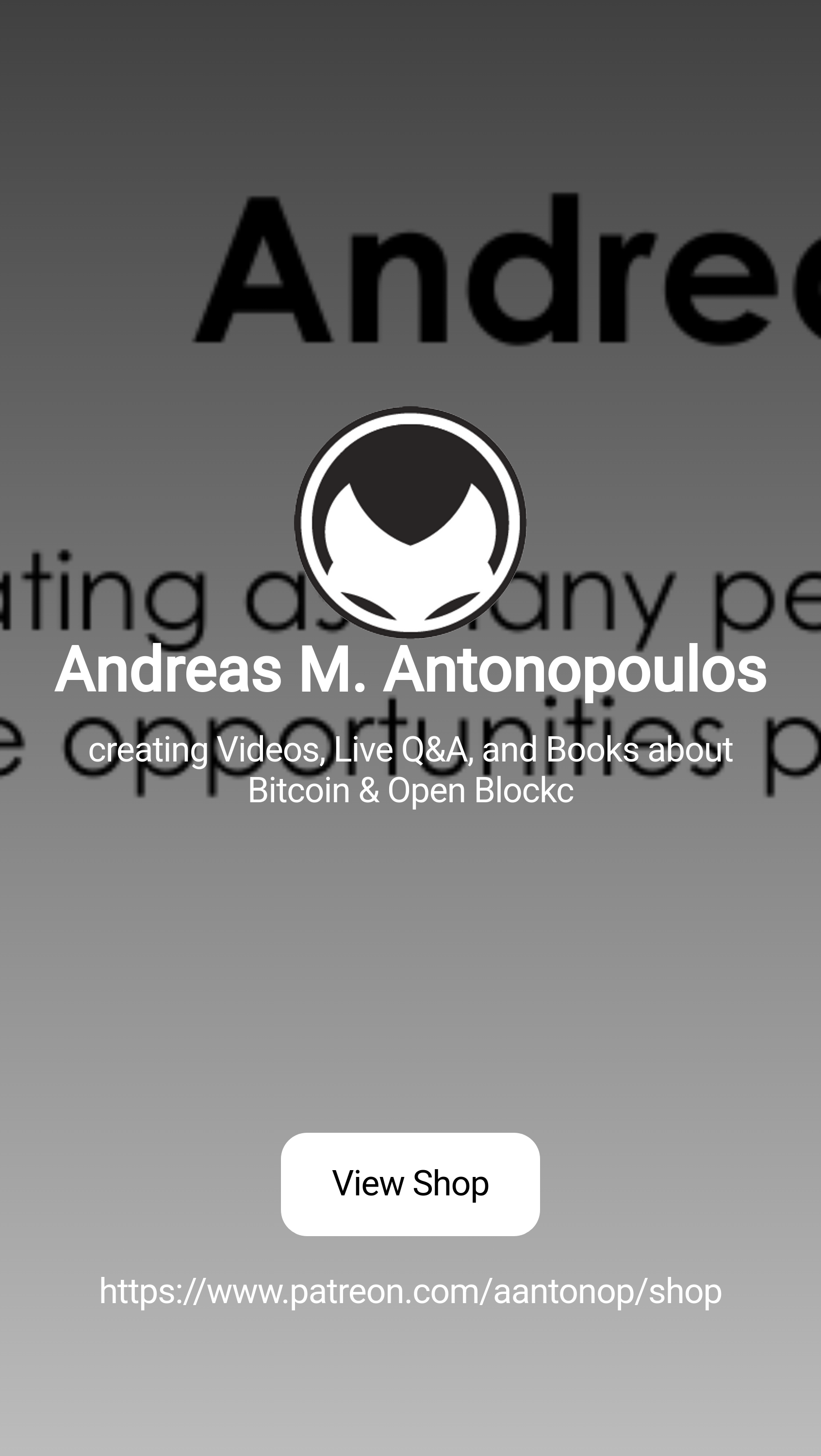 Andreas M. Antonopoulos | creating Videos, Live Q&A, and Books about Bitcoin  & Open Blockc | Patreon