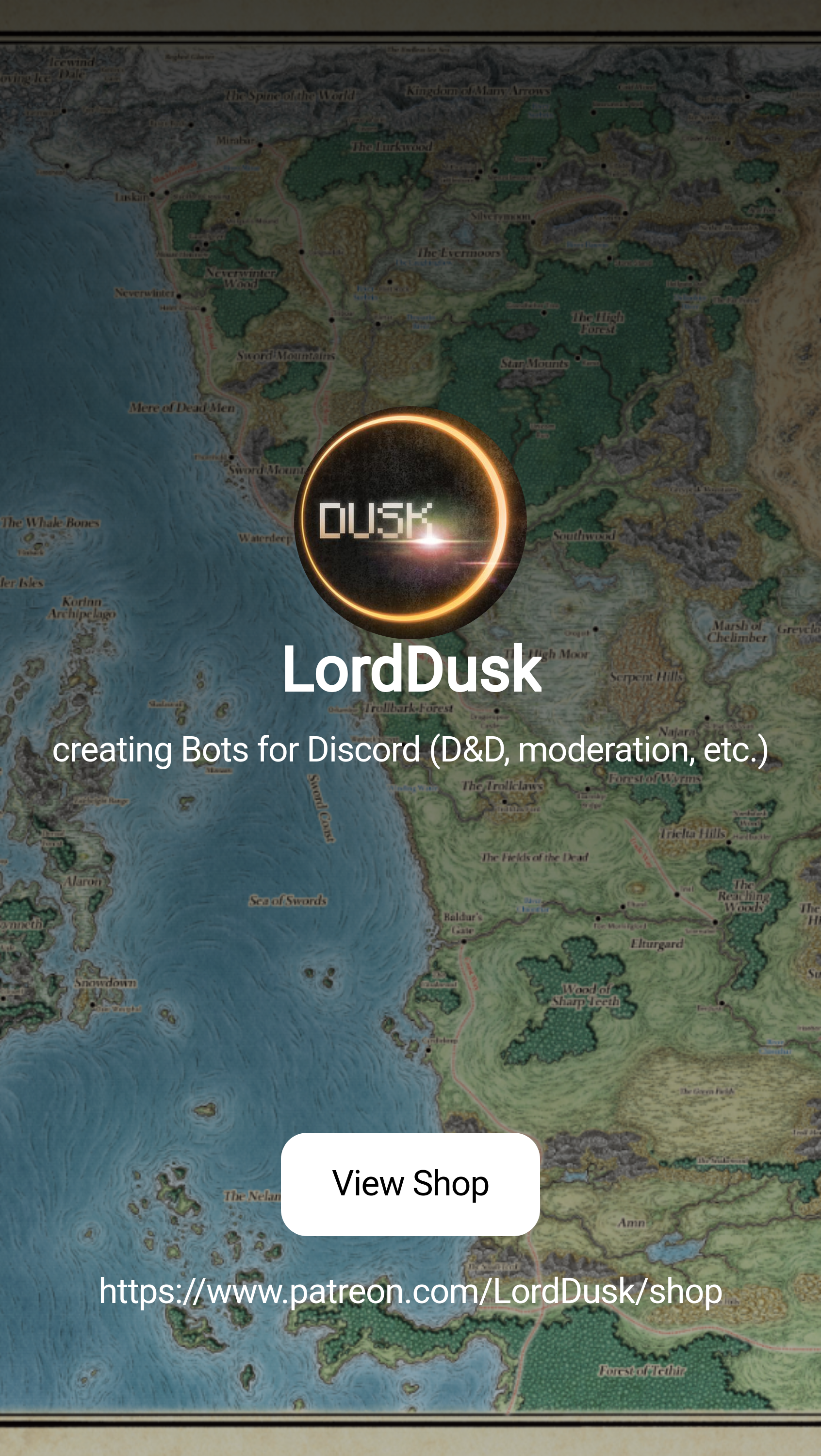 LordDusk | creating Bots for Discord (D&D, moderation, etc.) | Patreon