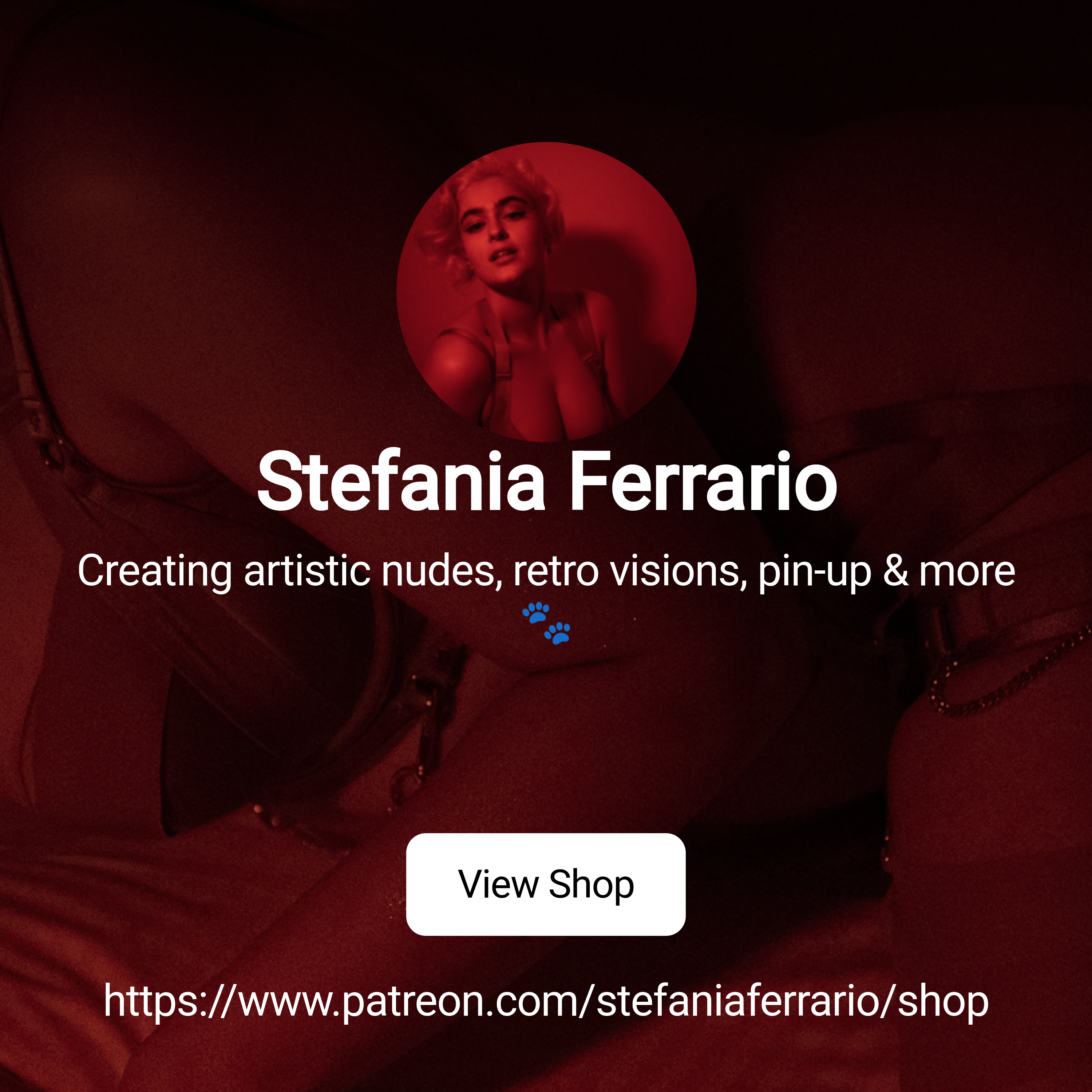 Stefania Ferrario | Creating artistic nudes, retro visions, pin-up & more  🐾 | Patreon