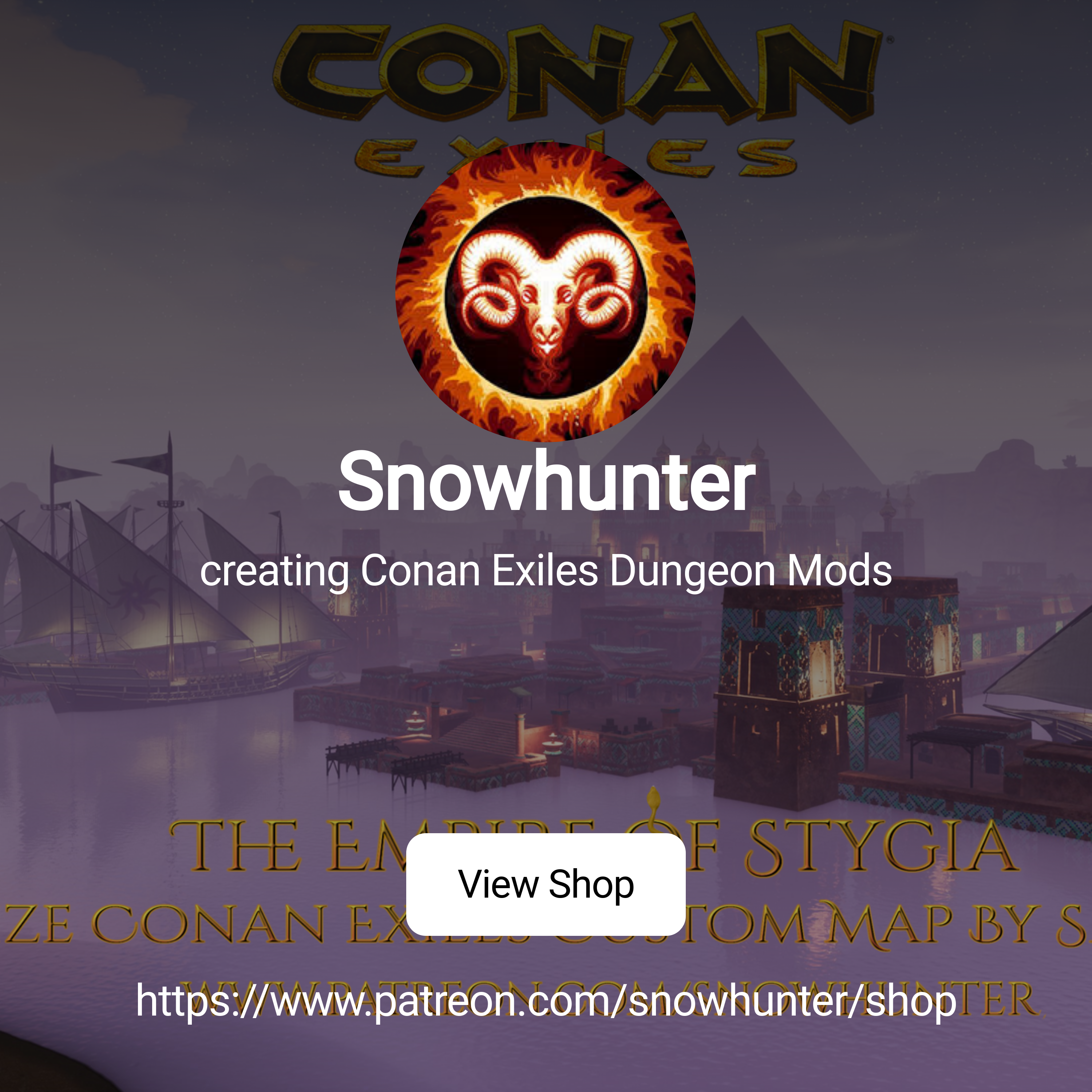 Snowhunter | creating Conan Exiles Dungeon Mods | Patreon