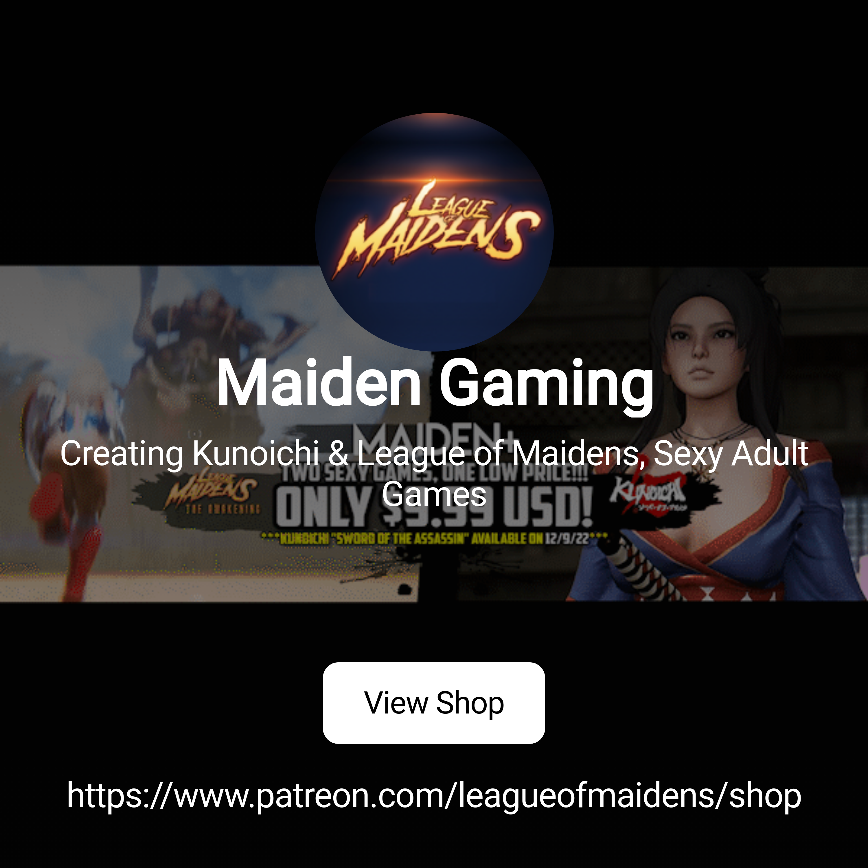 Maiden Gaming | Creating Kunoichi & League of Maidens, Sexy Adult Games |  Patreon