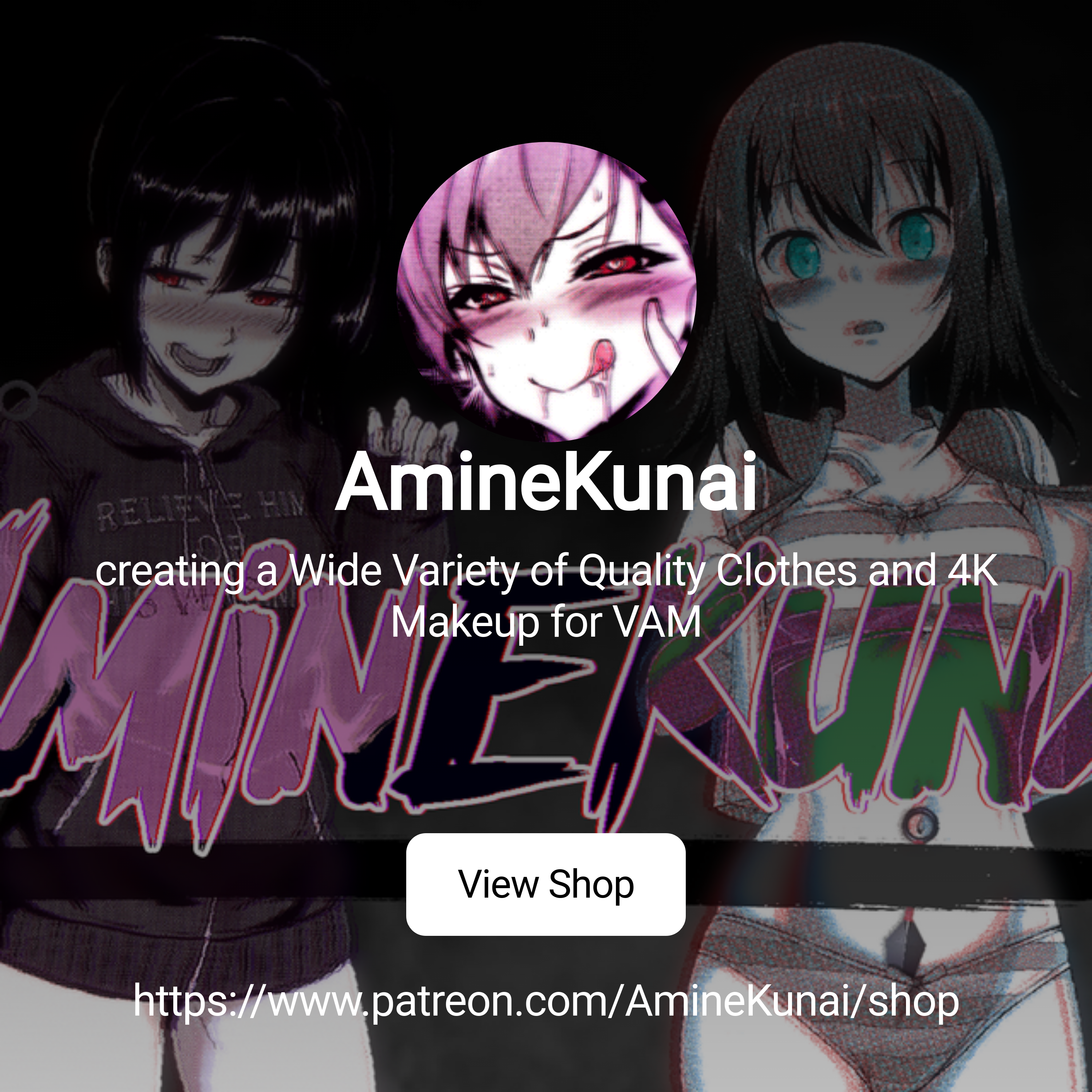 AmineKunai | creating Clothes, Interactive Scenes and Looks for Virt-A-Mate  | Patreon