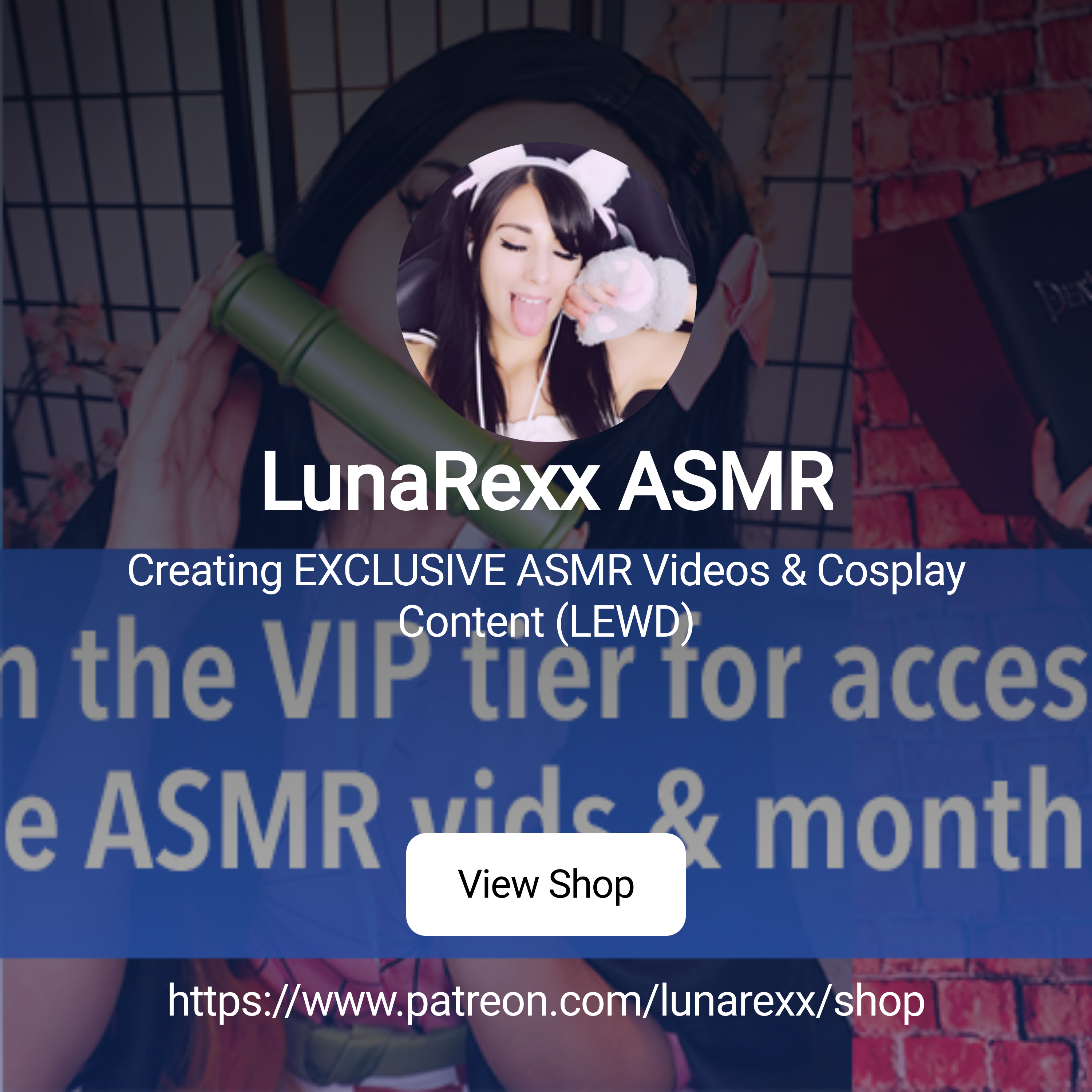 LunaRexx ASMR | Creating EXCLUSIVE ASMR Videos & Cosplay Content (LEWD) |  Patreon