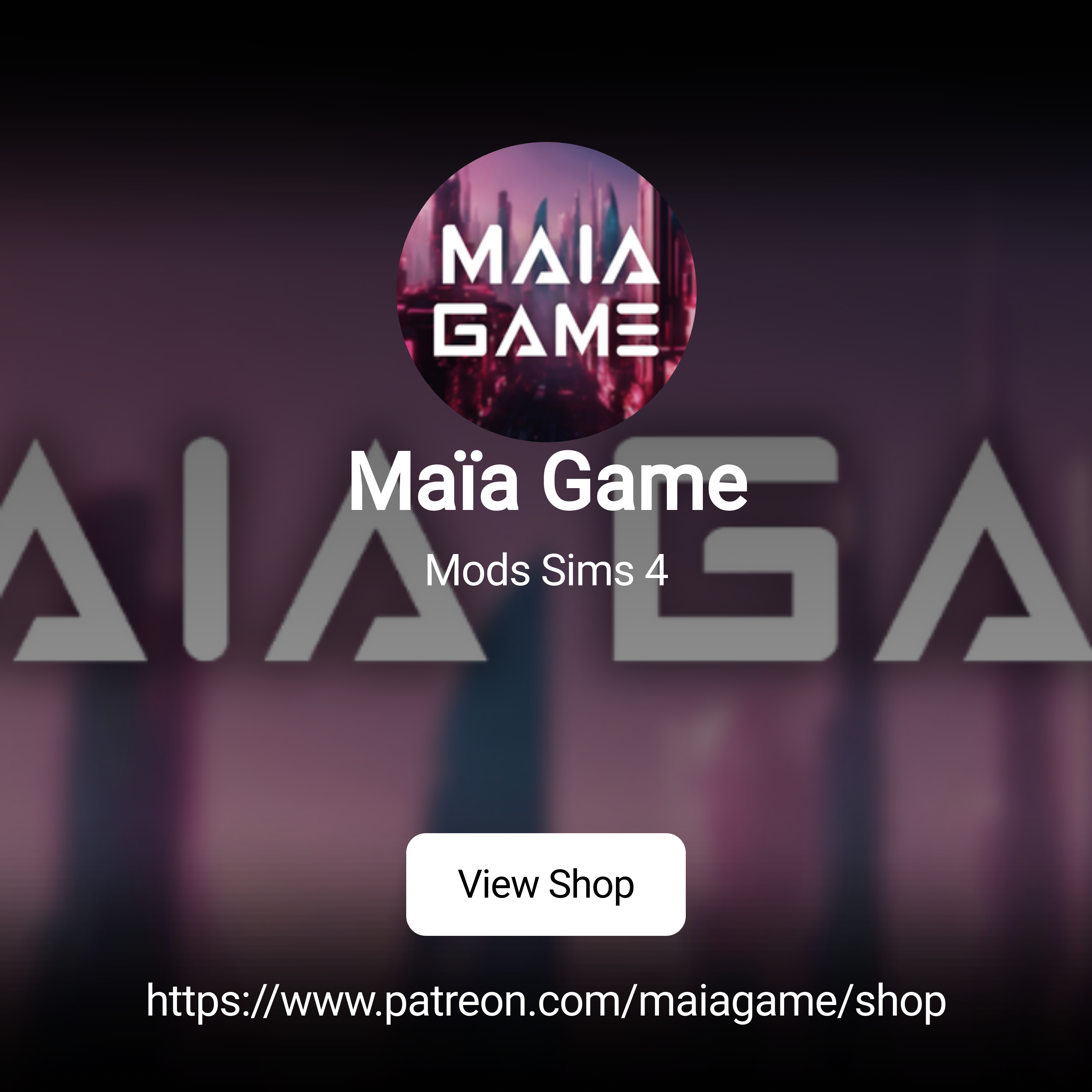 Maïa Game | Mods Sims 4 | Patreon