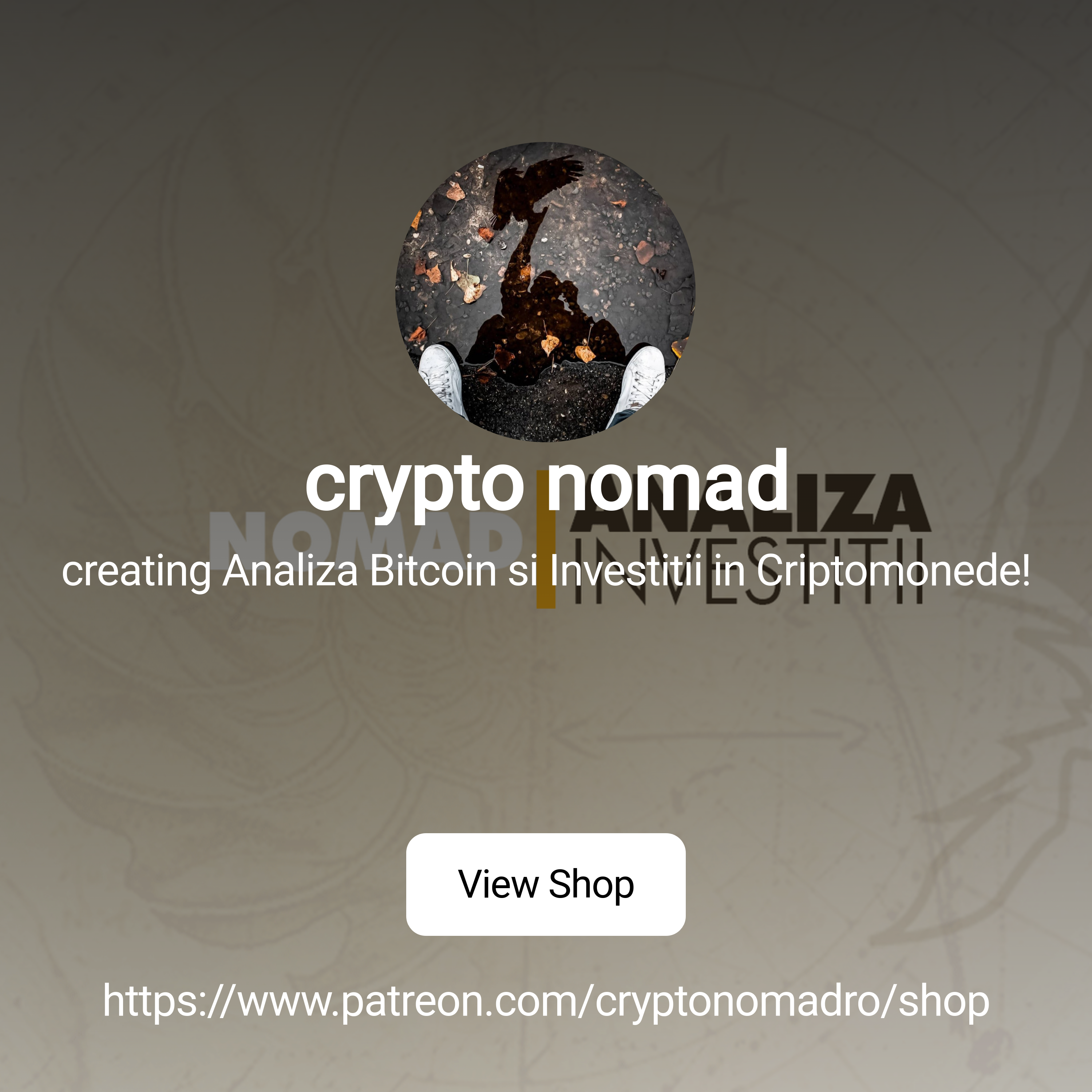 crypto nomad | creating Analiza Bitcoin si Investitii in Criptomonede! |  Patreon