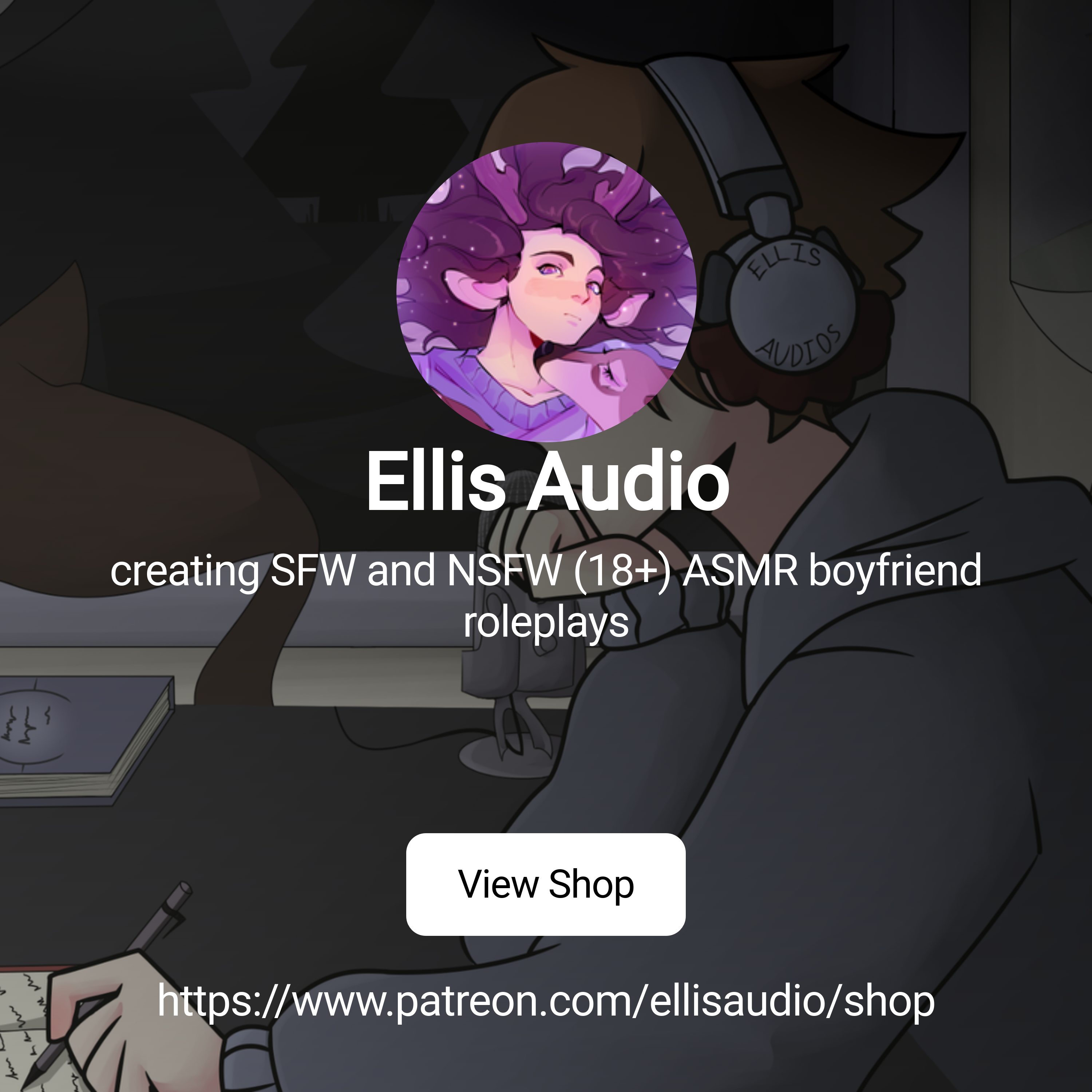 Ellis Audio | creating SFW and NSFW (18+) ASMR boyfriend roleplays | Patreon