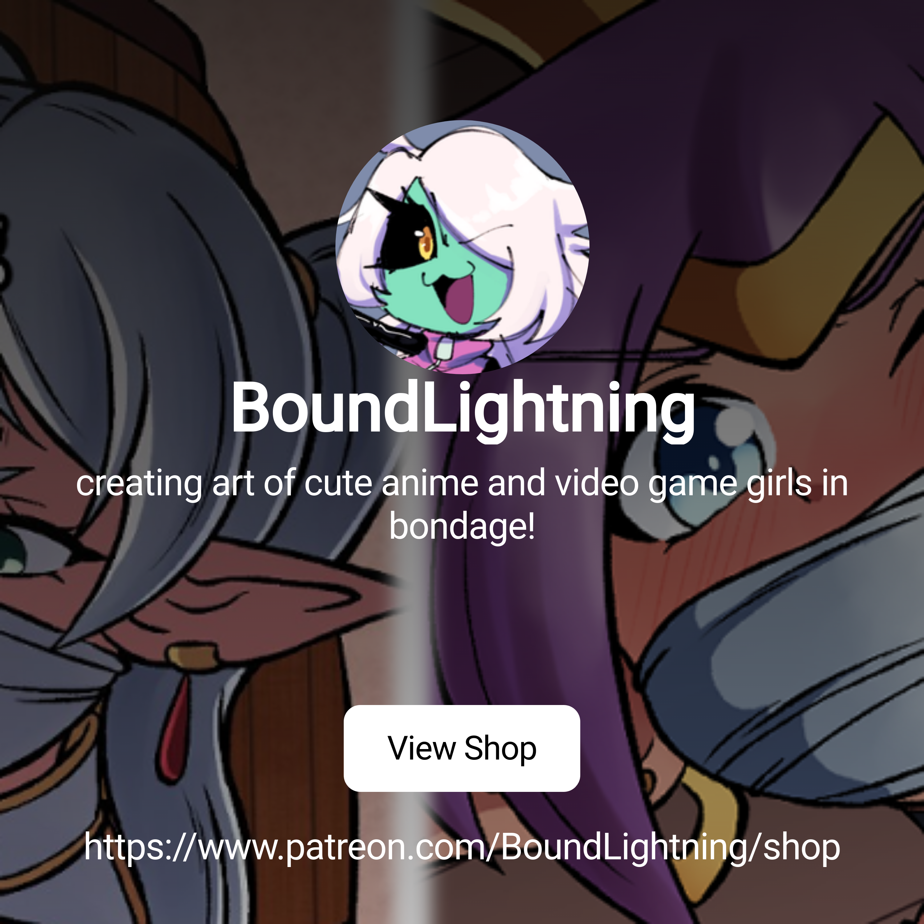 BoundLightning | creating art of cute anime and video game girls in bondage!  | Patreon