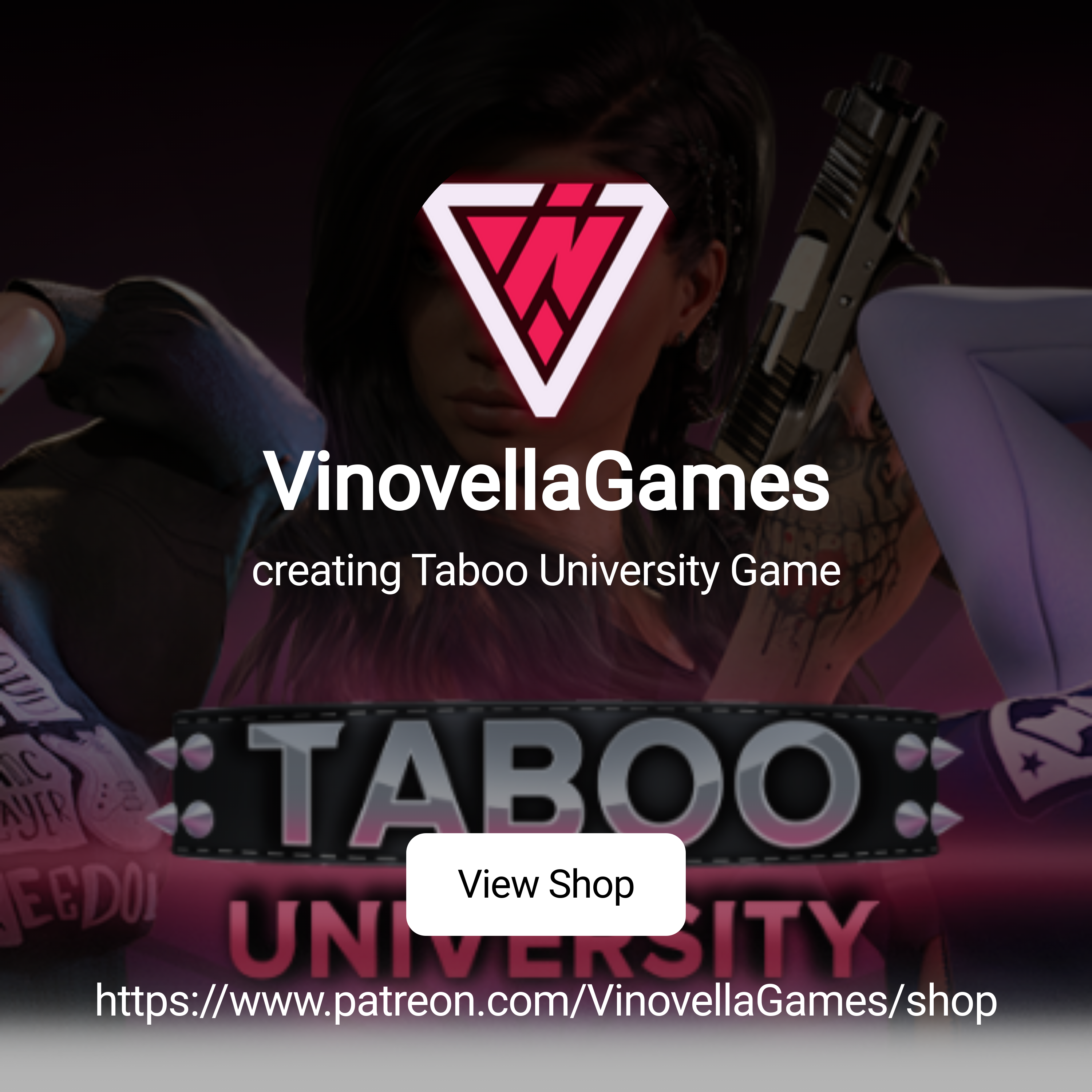 VinovellaGames | creating Taboo University Game | Patreon