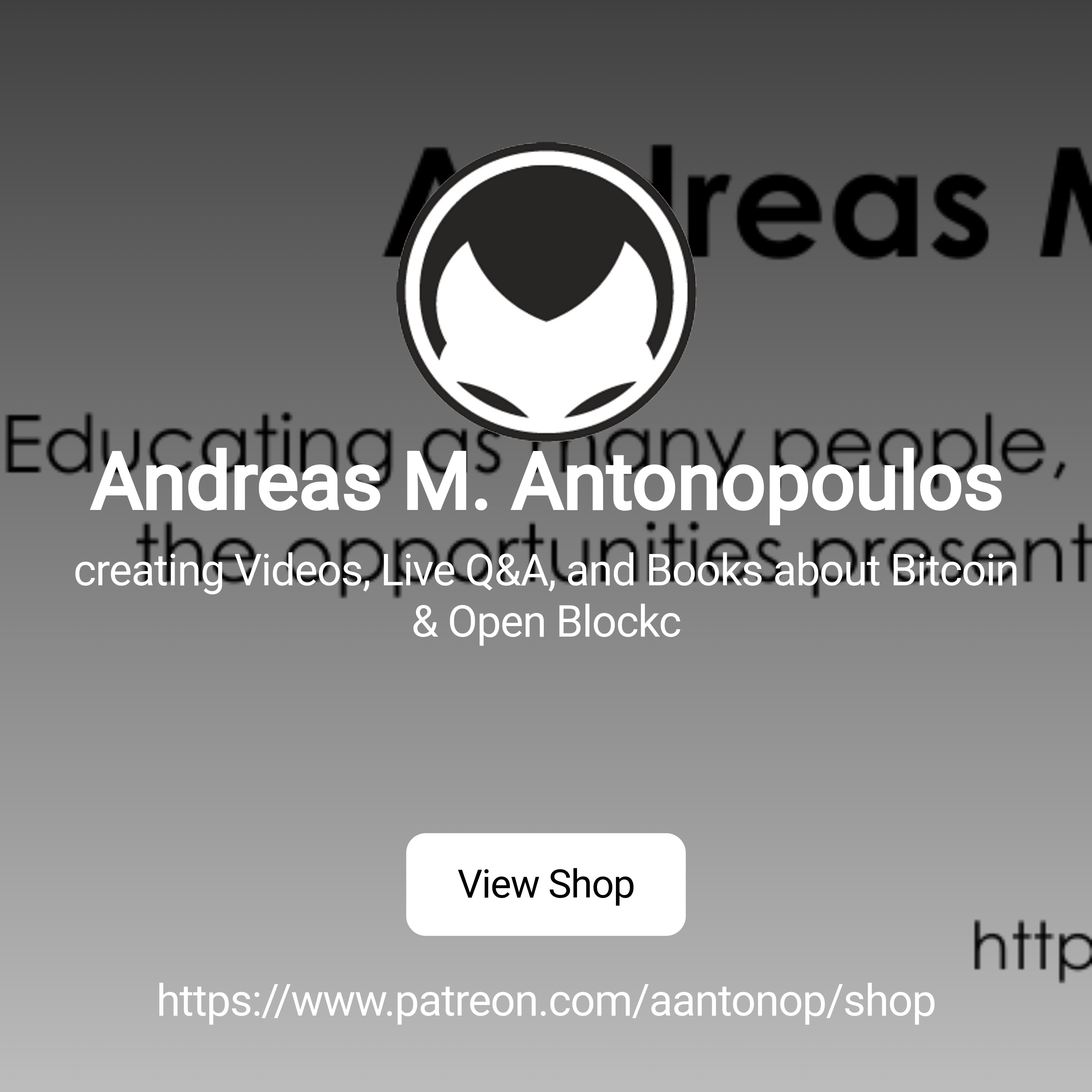 Andreas M. Antonopoulos | creating Videos, Live Q&A, and Books about Bitcoin  & Open Blockc | Patreon