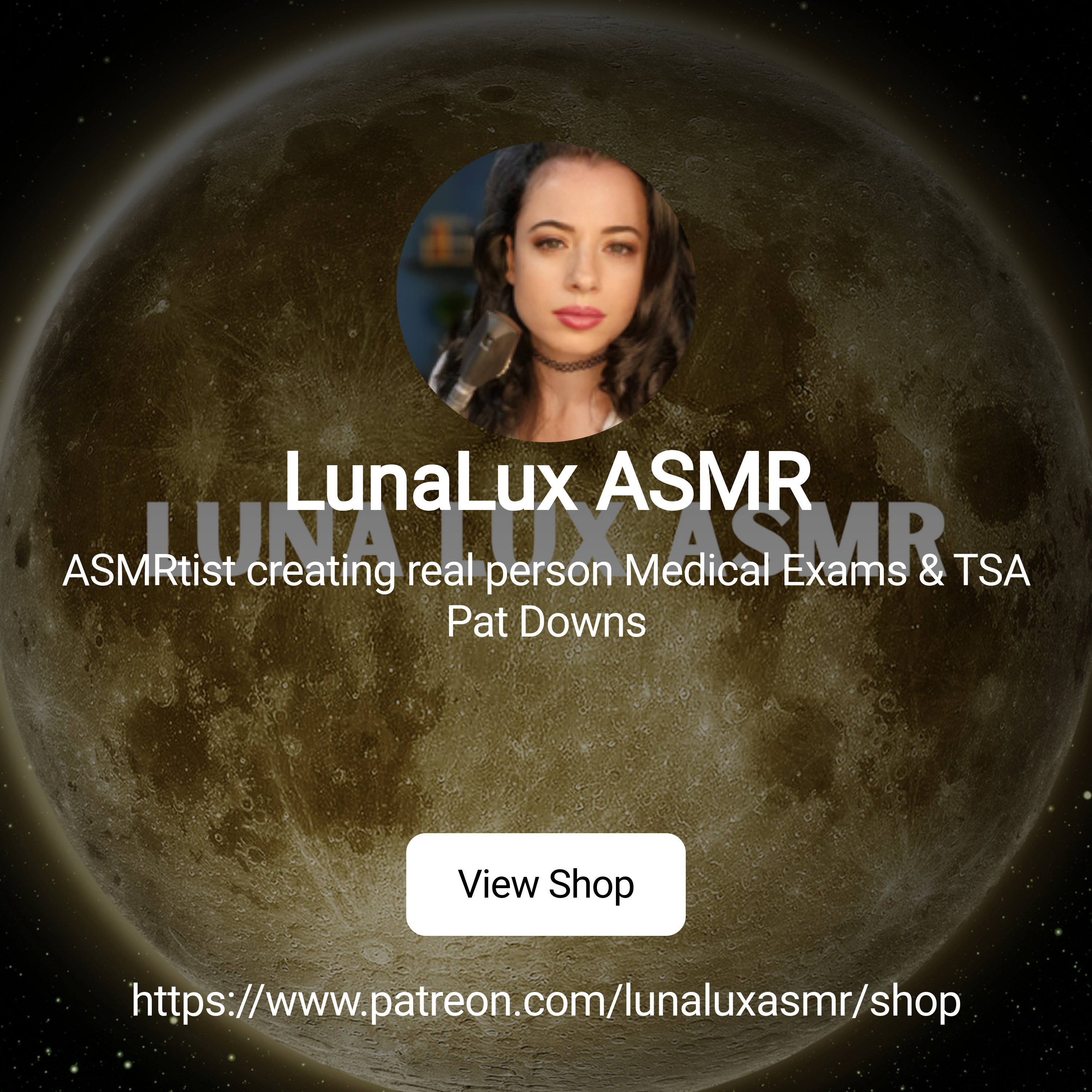 LunaLux ASMR | ASMRtist creating real person Medical Exams & TSA Pat Downs  | Patreon