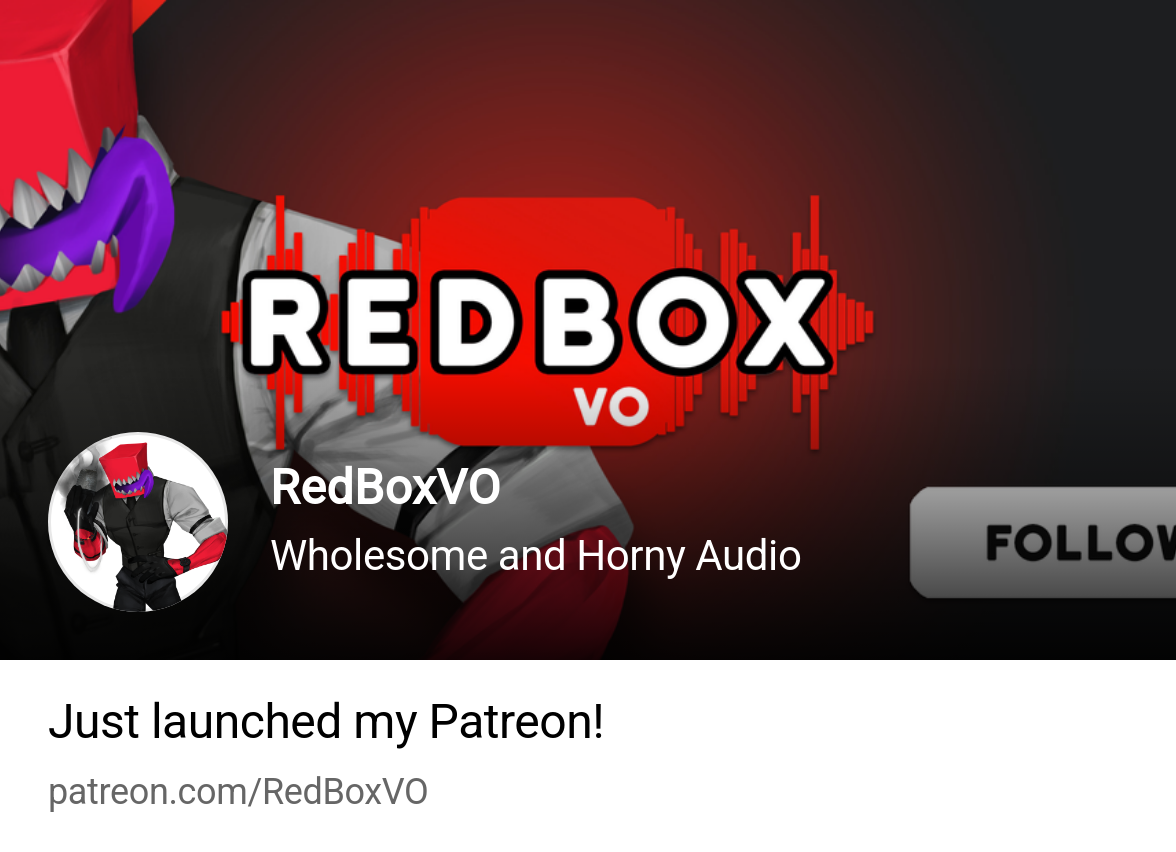 RedBoxVO | Wholesome and Horny Audio | Patreon