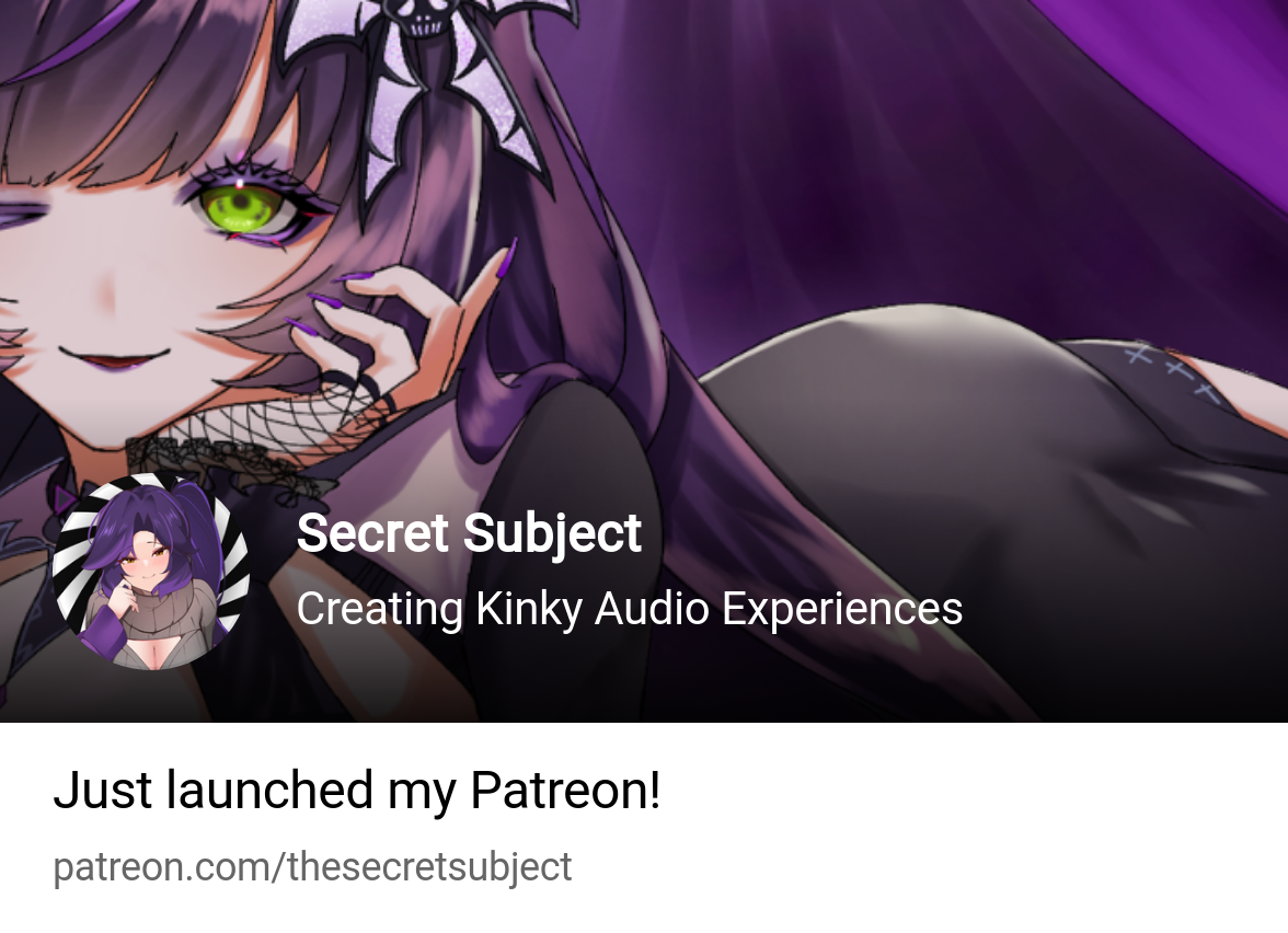 Secret Subject | Creating Kinky Audio Experiences | Patreon