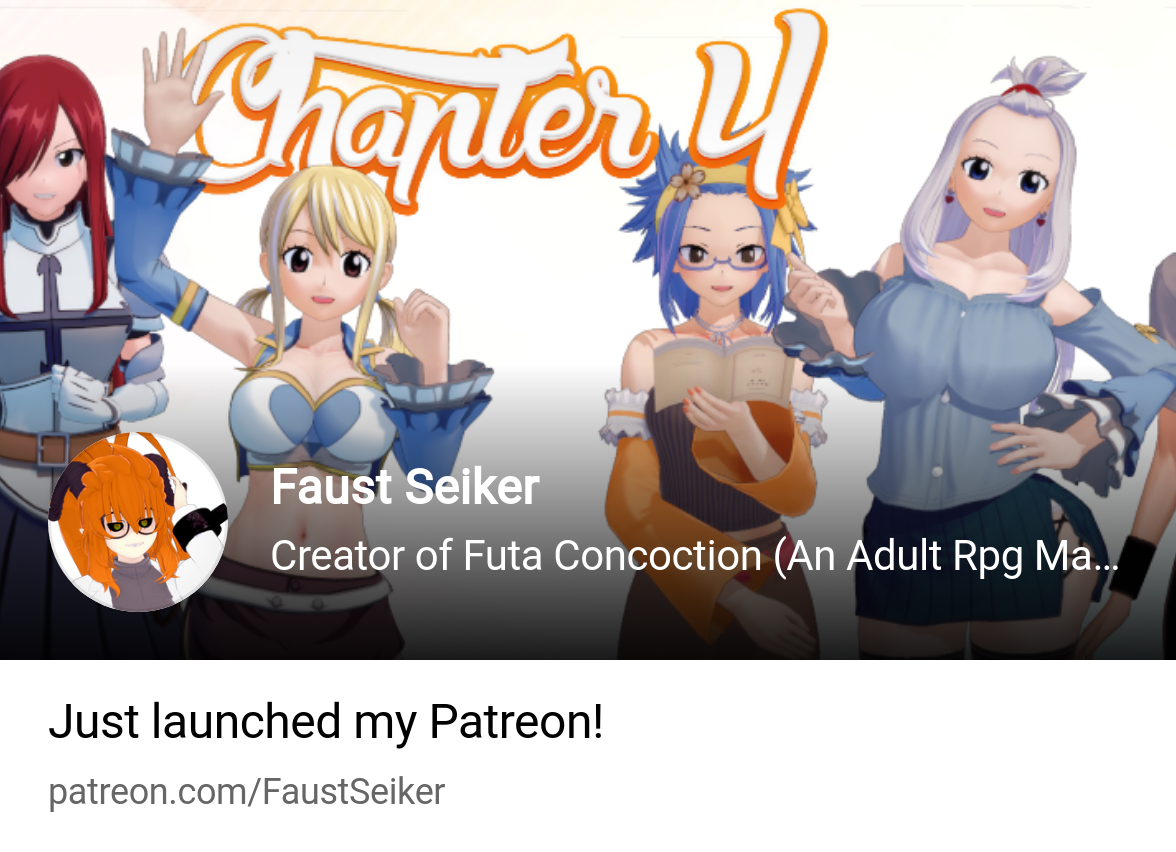 Faust Seiker | Creator of Futa Concoction (An Adult Rpg Maker Game) |  Patreon