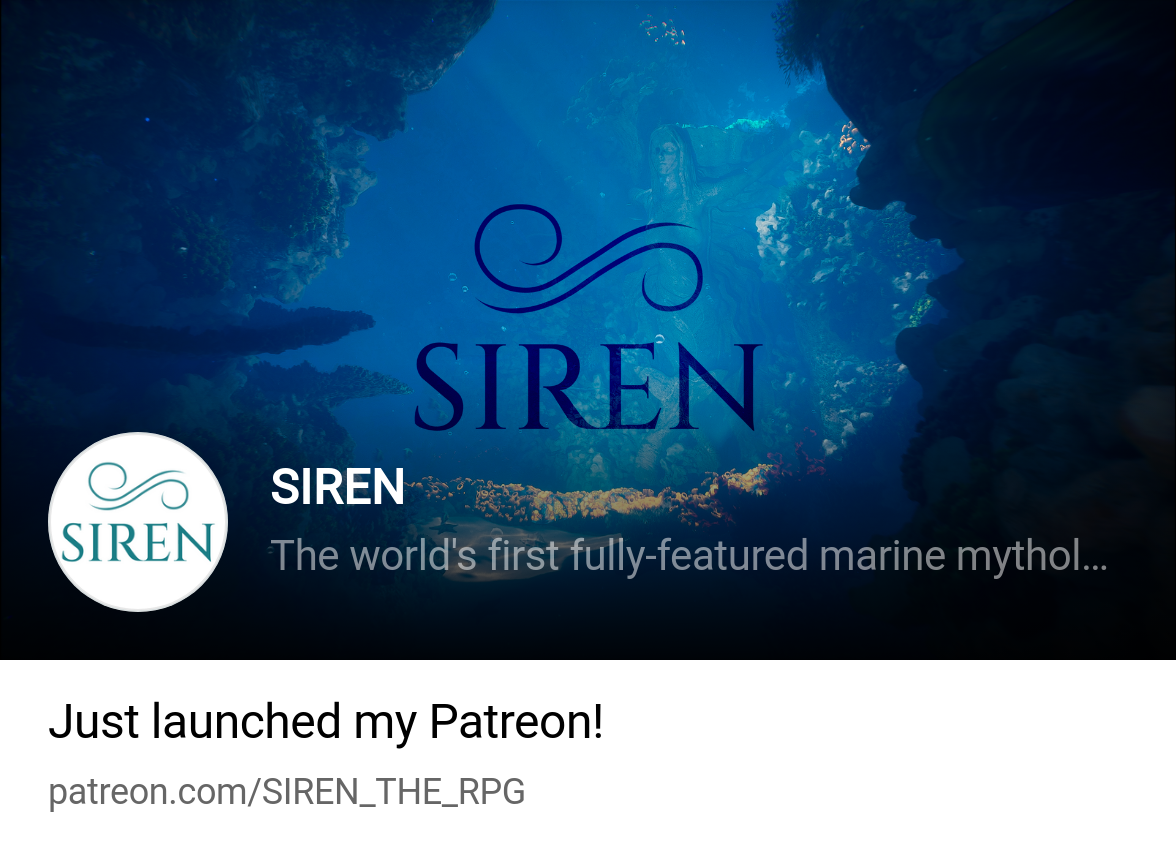 SIREN | The world's first fully-featured marine mythology RPG. | Patreon