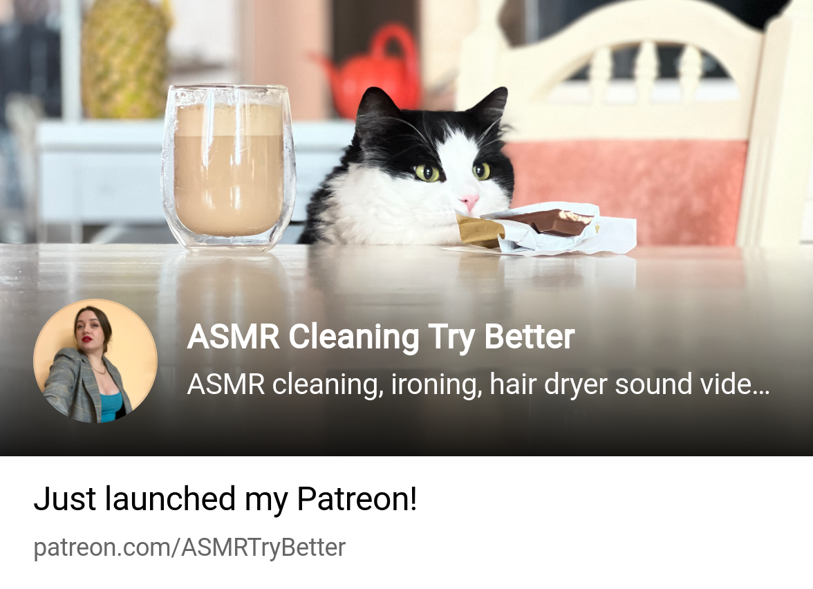 ASMR Cleaning Try Better | ASMR cleaning, ironing, hair dryer sound videos  | Patreon