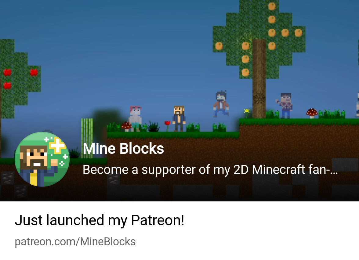 Mine Blocks | Become a supporter of my 2D Minecraft fan-game, get neat  perks ⛏ | Patreon