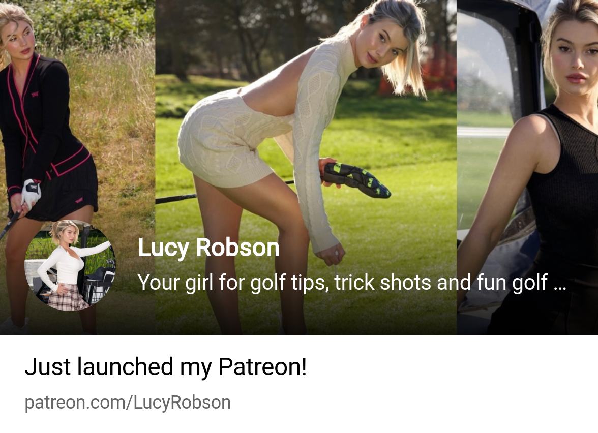 Lucy Robson | Your girl for golf tips, trick shots and fun golf content! |  Patreon