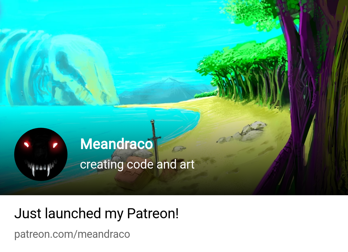 Meandraco | creating code and art | Patreon