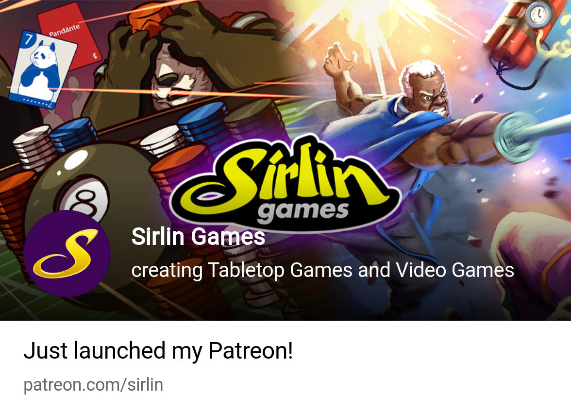 Sirlin Games | creating Tabletop Games and Video Games | Patreon