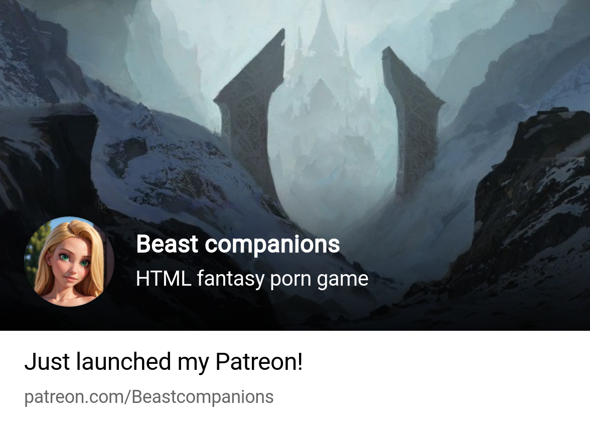 Beast companions | HTML fantasy porn game | Patreon