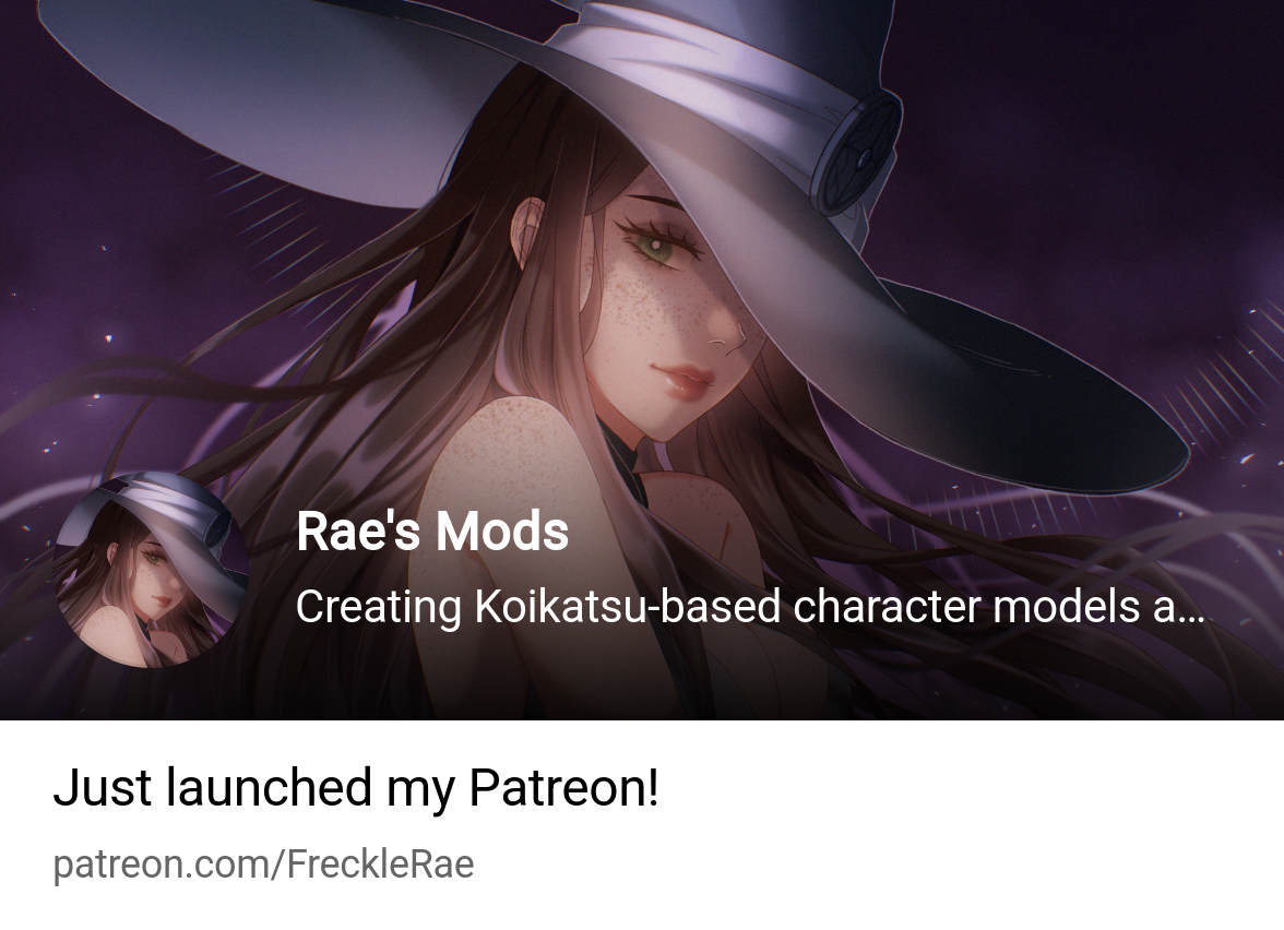 Raes Headmod Haven | Creating Koikatsu-based character models and mods |  Patreon