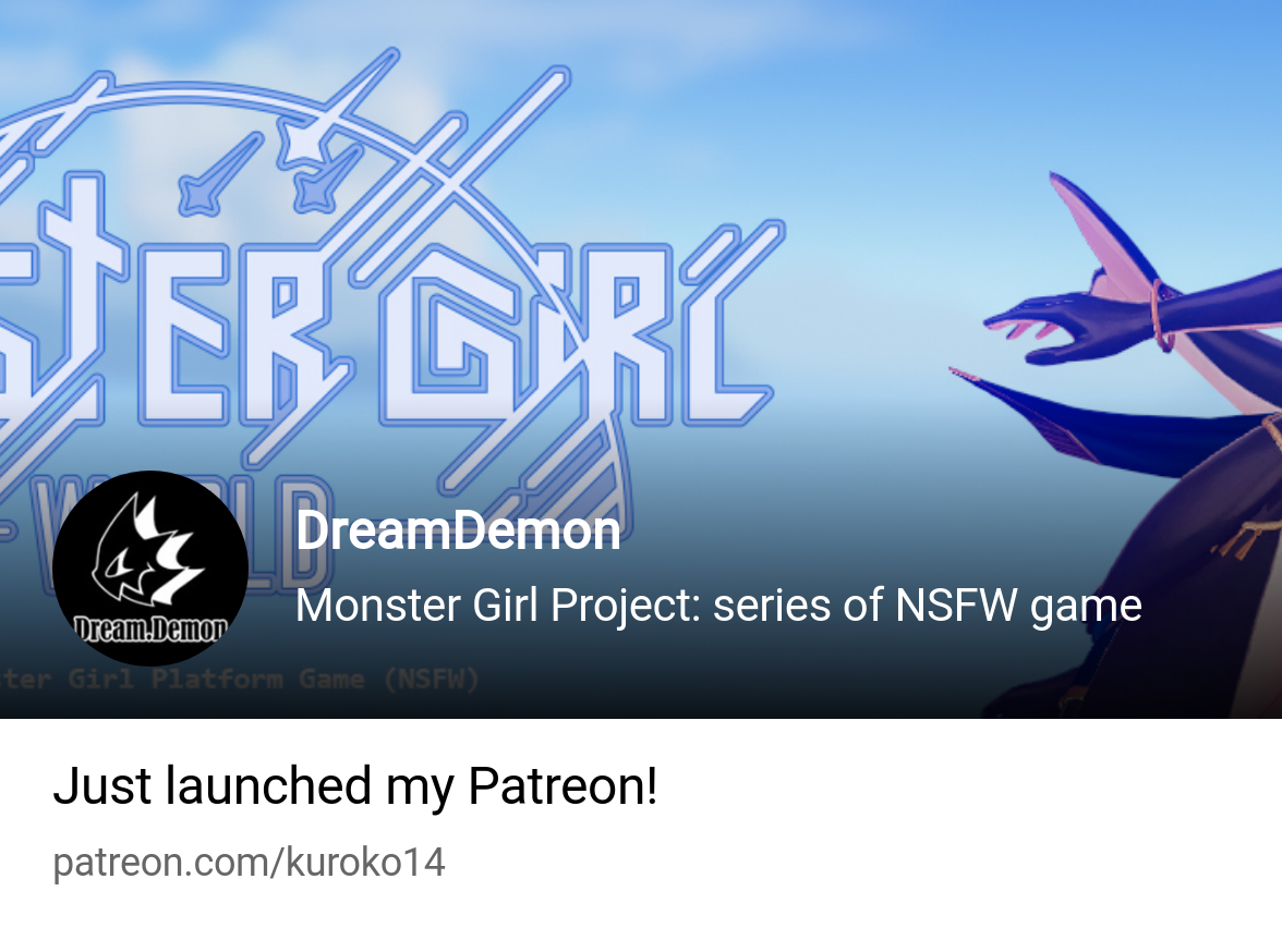 DreamDemon | Monster Girl Project: series of NSFW game | Patreon