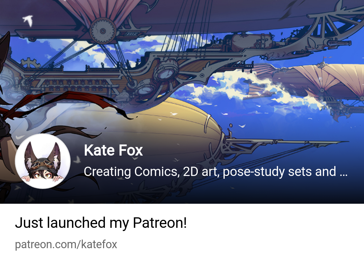 Kate Fox  Creating Comics, 2D art, pose-study sets and fox