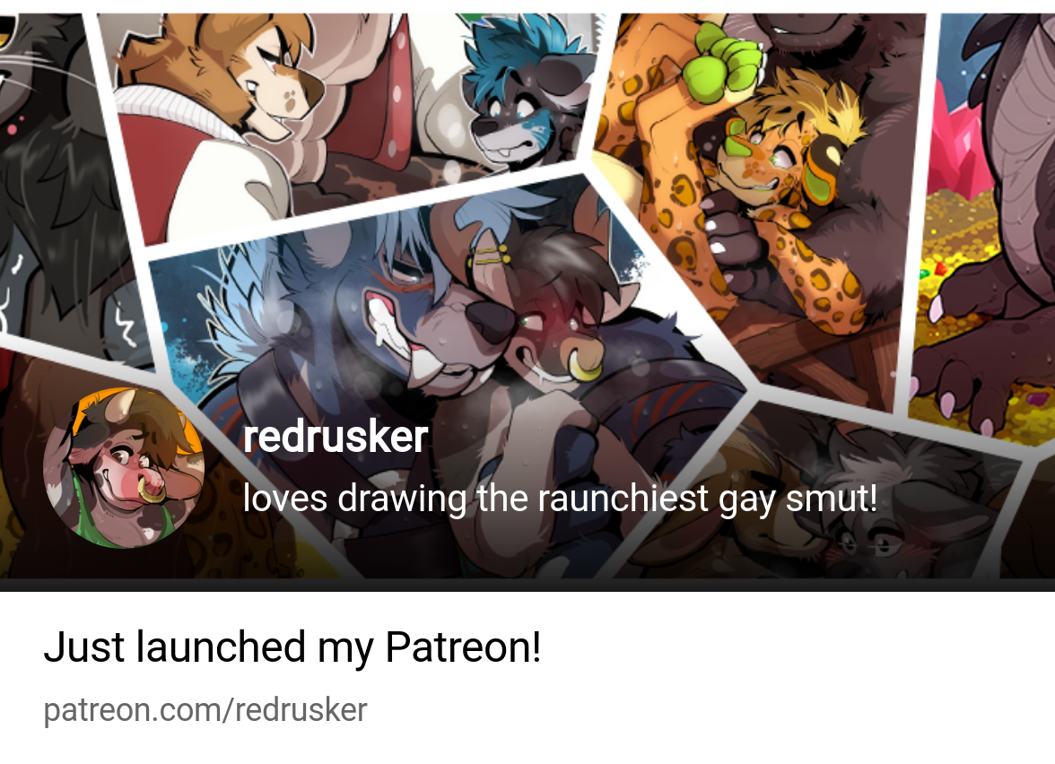 redrusker | loves drawing the raunchiest gay smut! | Patreon