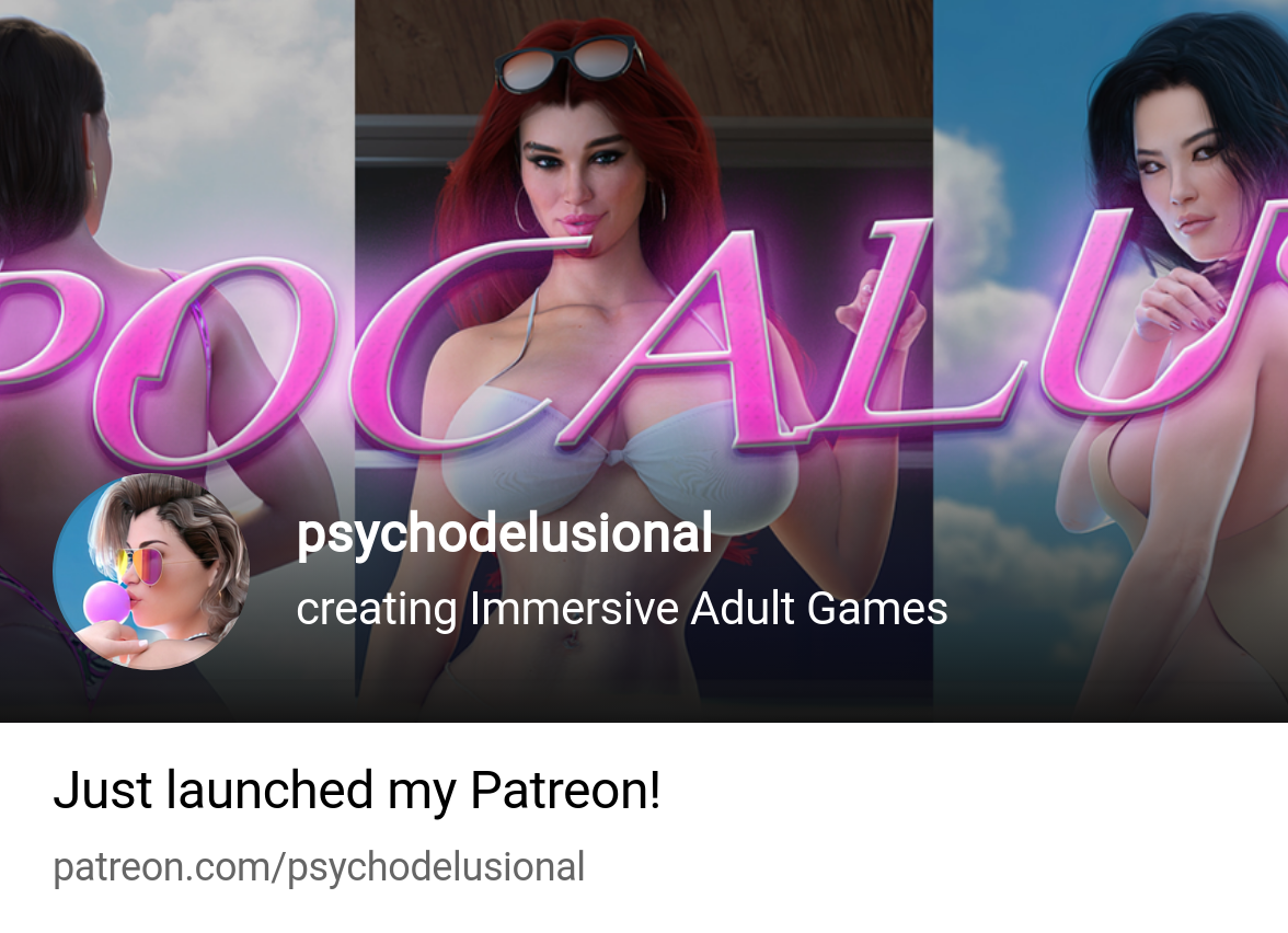 psychodelusional | creating Immersive Adult Games | Patreon