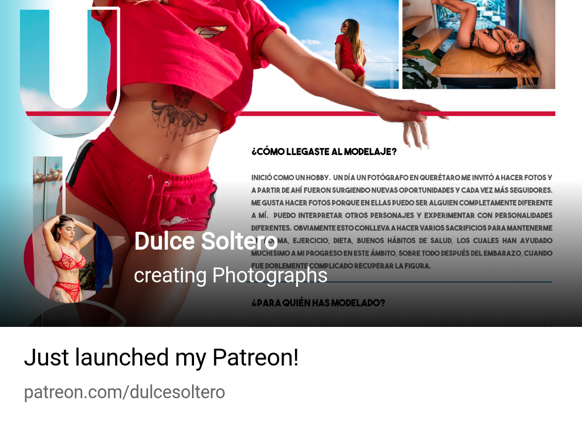 Dulce Soltero | creating Photographs | Patreon