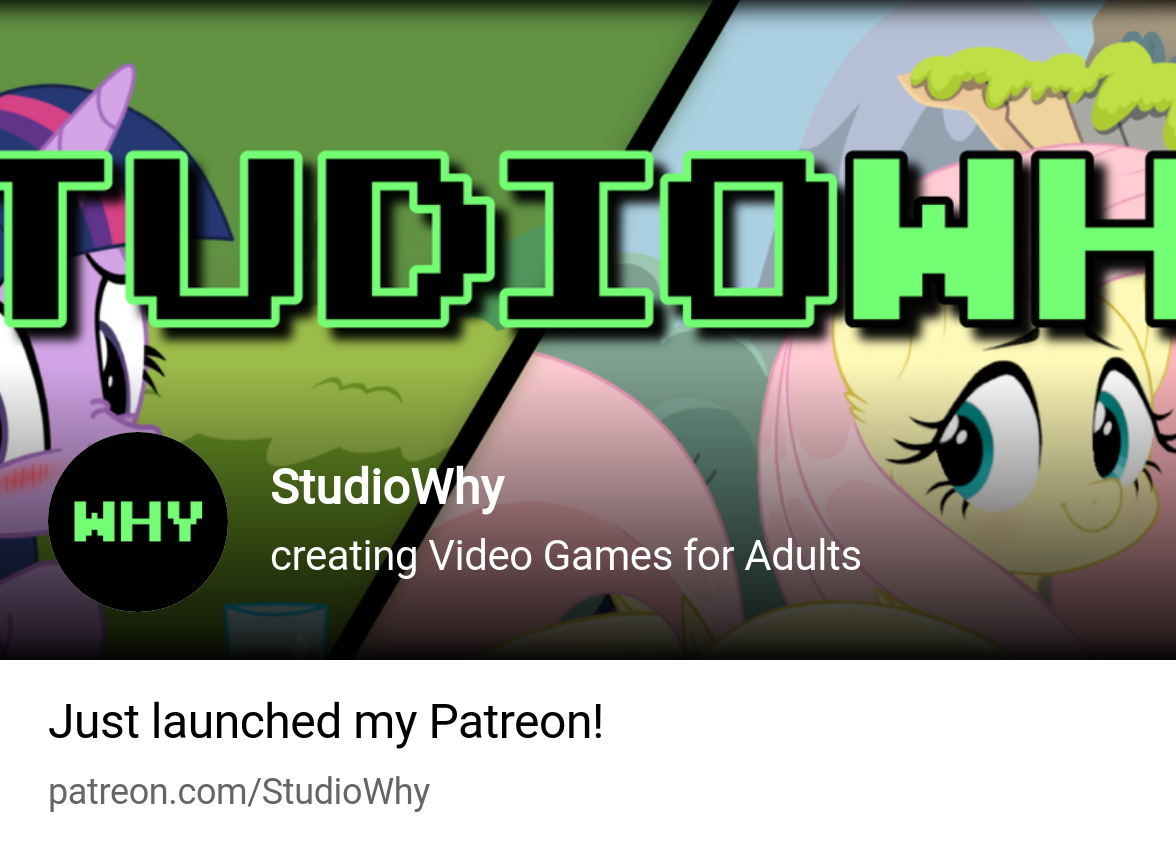 StudioWhy | creating Video Games for Adults | Patreon