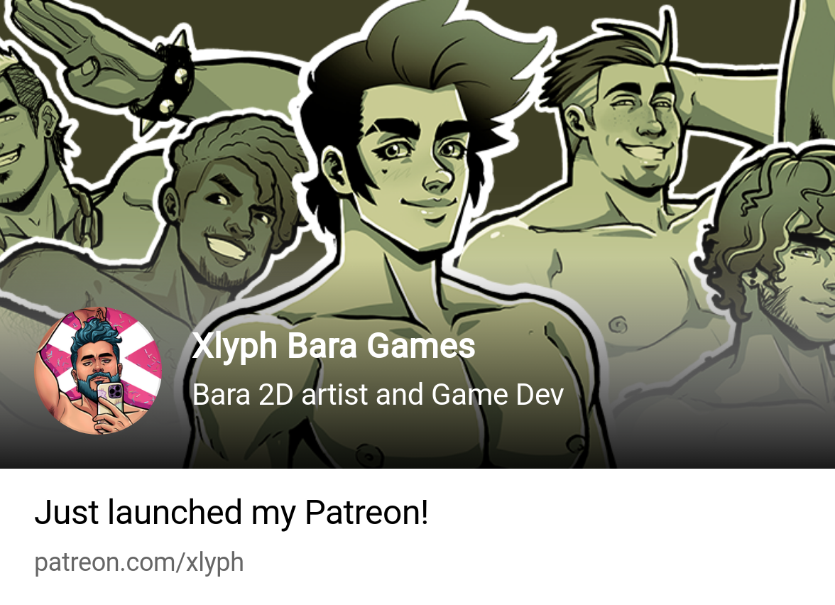 Xlyph Bara Games | Bara 2D artist and Game Dev | Patreon