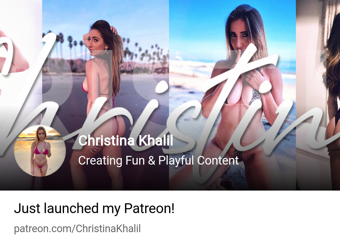 Christina Khalil | Creating Fun & Playful Content | Patreon