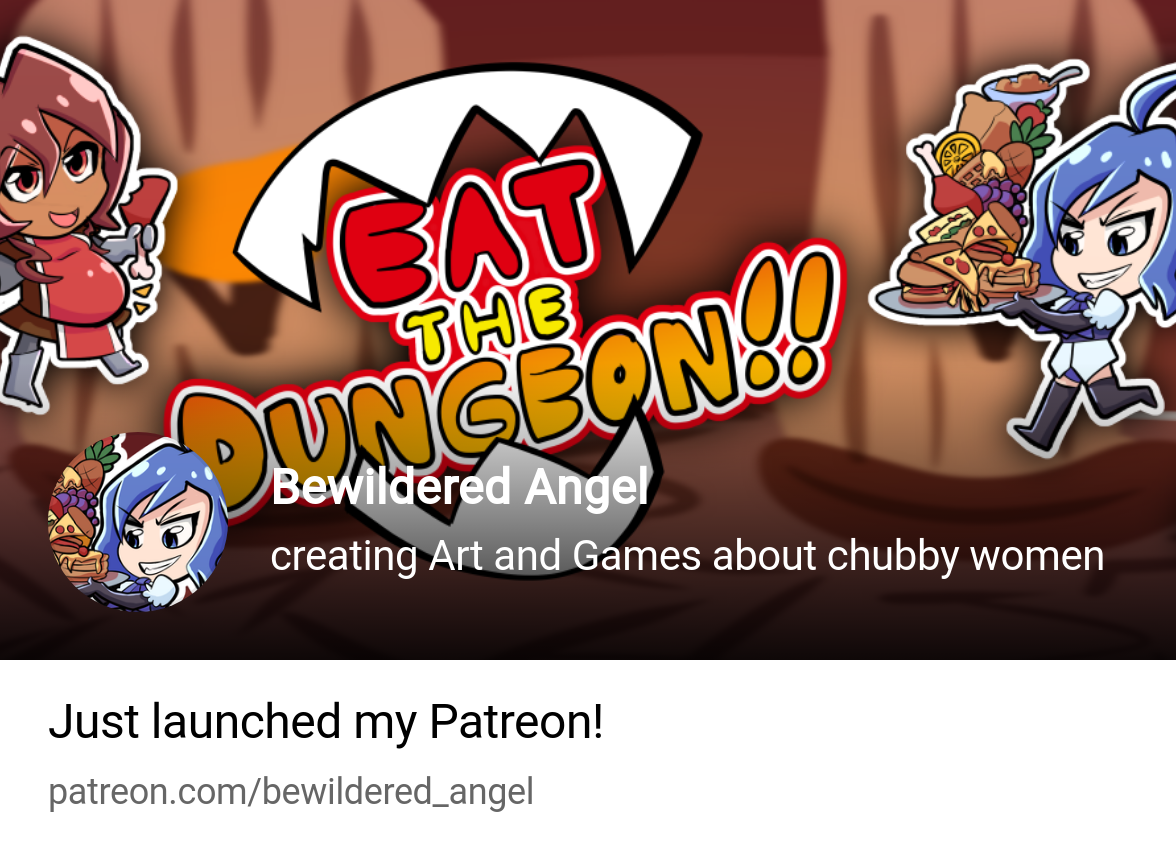 Bewildered Angel | creating Art and Games about chubby women | Patreon