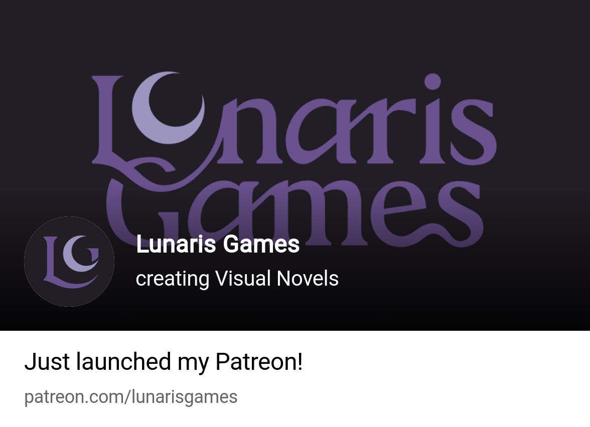 Lunaris Games | creating Visual Novels | Patreon