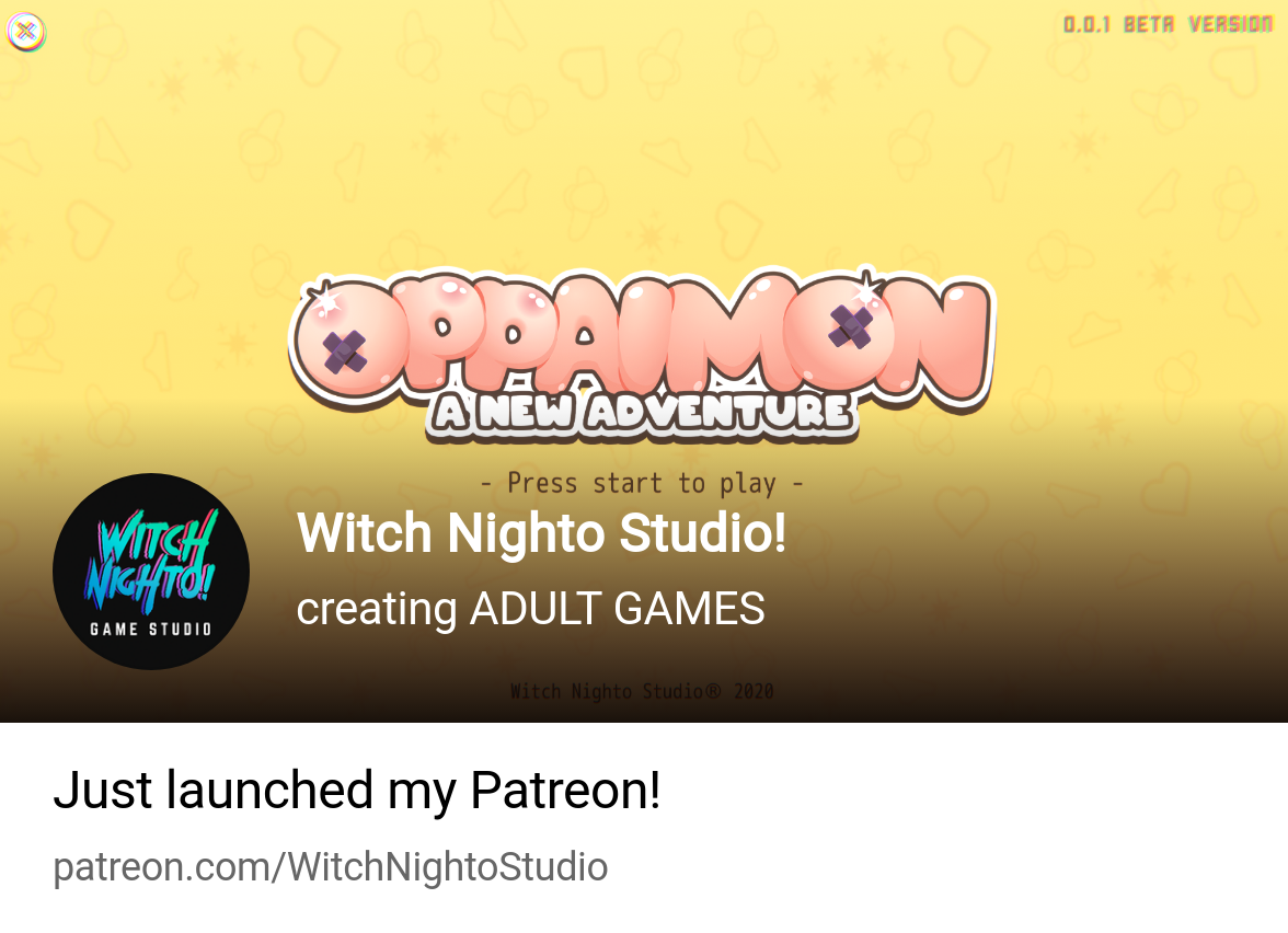 Witch Nighto Studio! | creating ADULT GAMES | Patreon