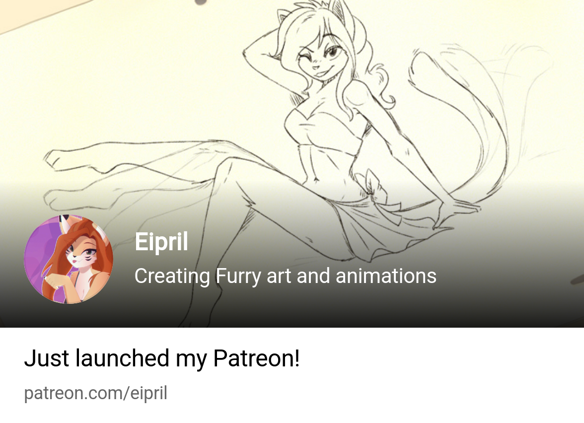 Eipril | Creating Furry art and animations | Patreon
